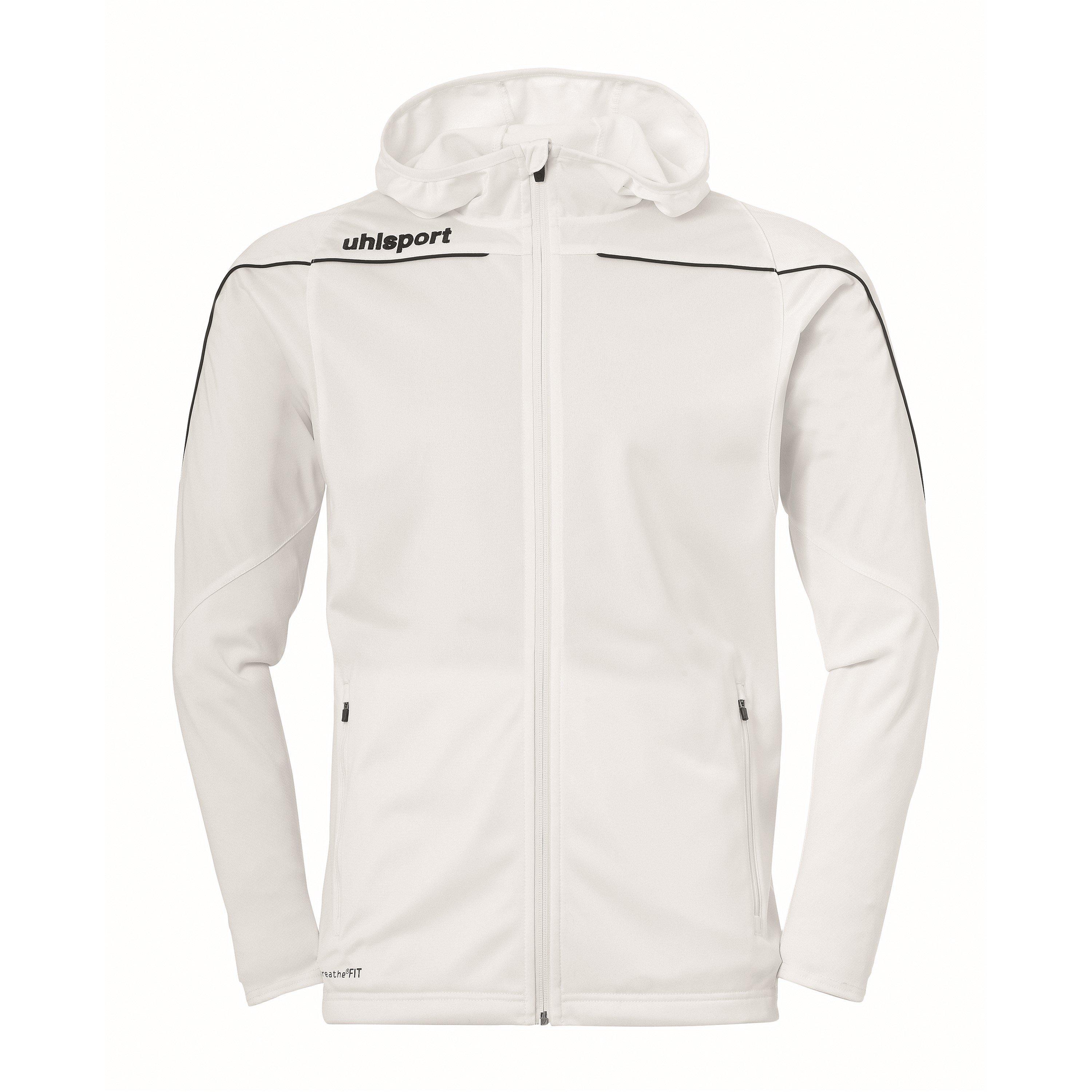Uhlsport Men's Stream 22 Performance Training Jacket - White/Black - Large