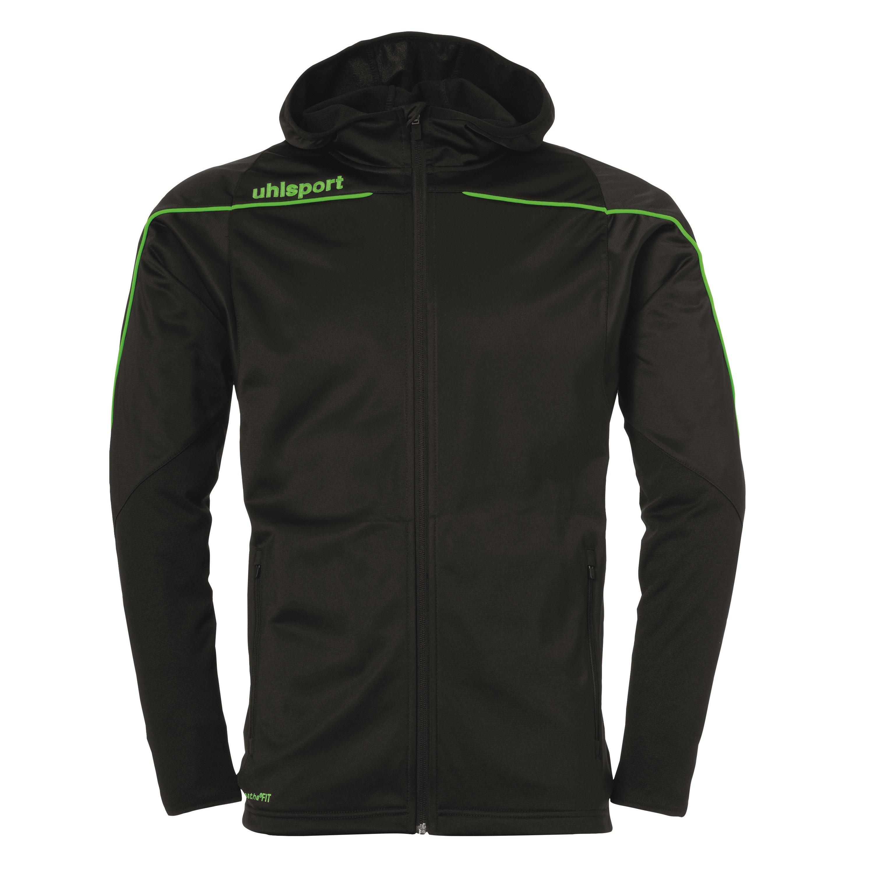 Uhlsport Men's Stream 22 Performance Training Jacket - Black/Green - Small