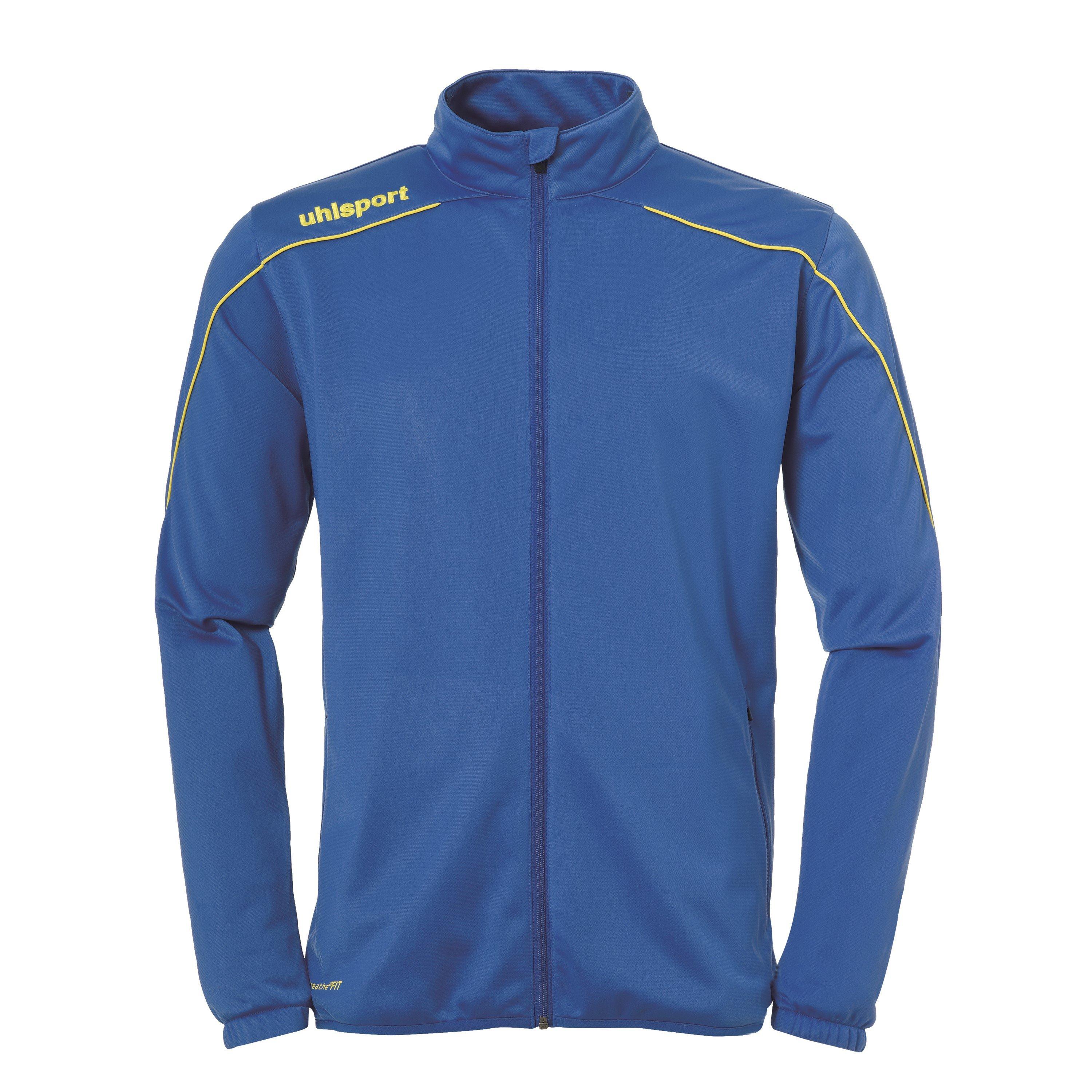 Blauw/Limoen Geel - Uhlsport - Men's Stream 22 Classic Moisture-Wicking Performance Training Jacket - 1