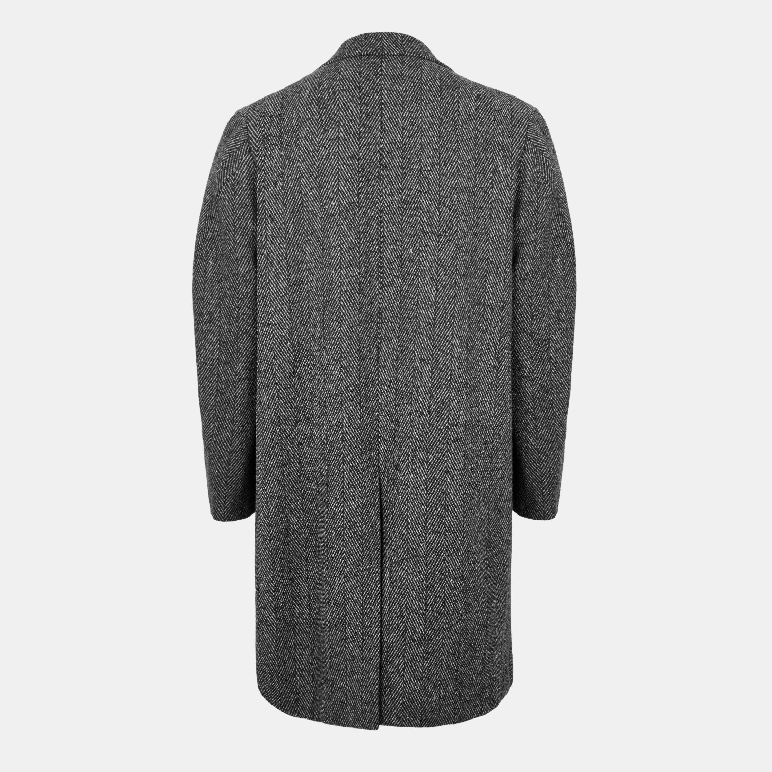 Black/White - GIVENCHY - Men's  Wool-Mix Tailored Overcoat - 2