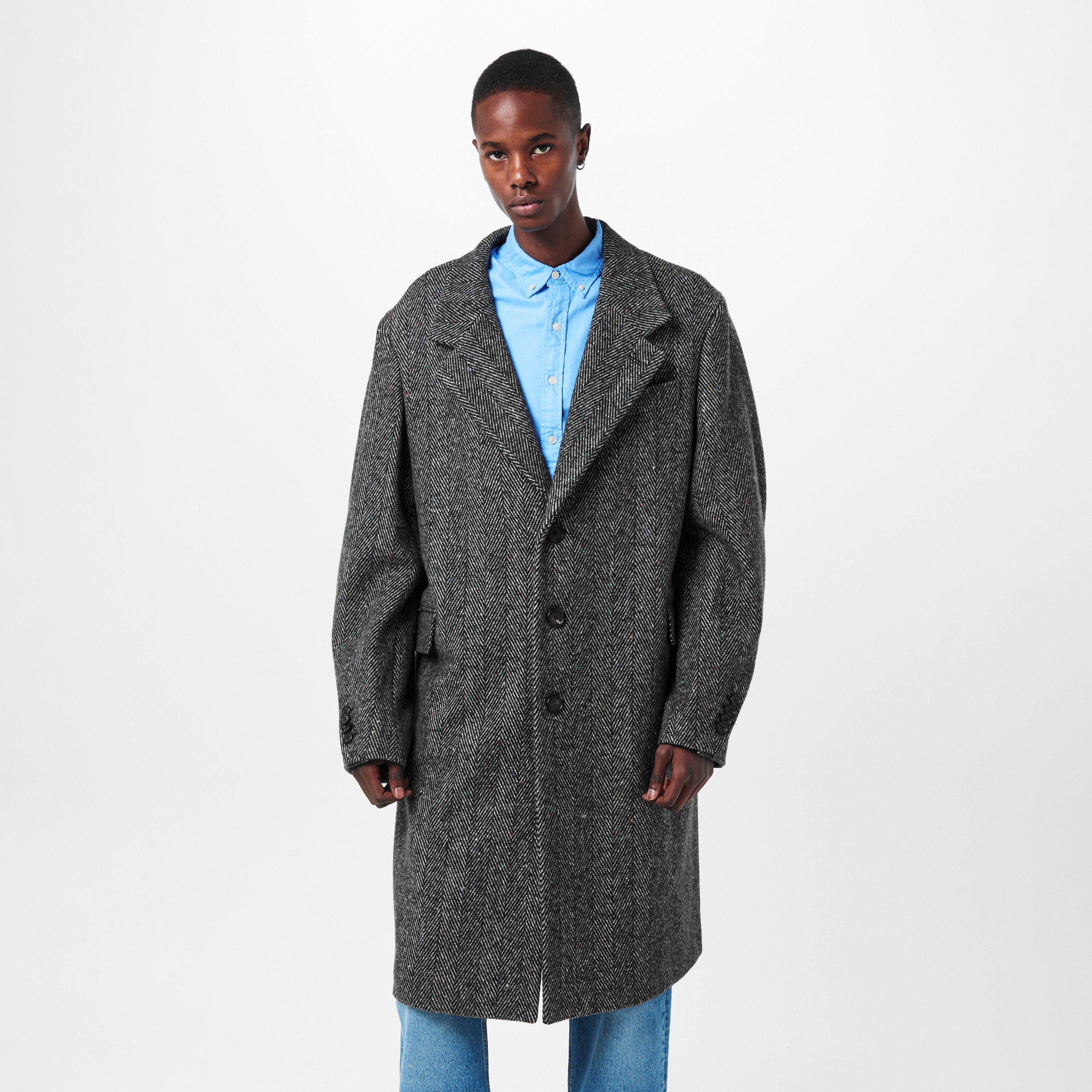 Black/White - GIVENCHY - Men's  Wool-Mix Tailored Overcoat - 3