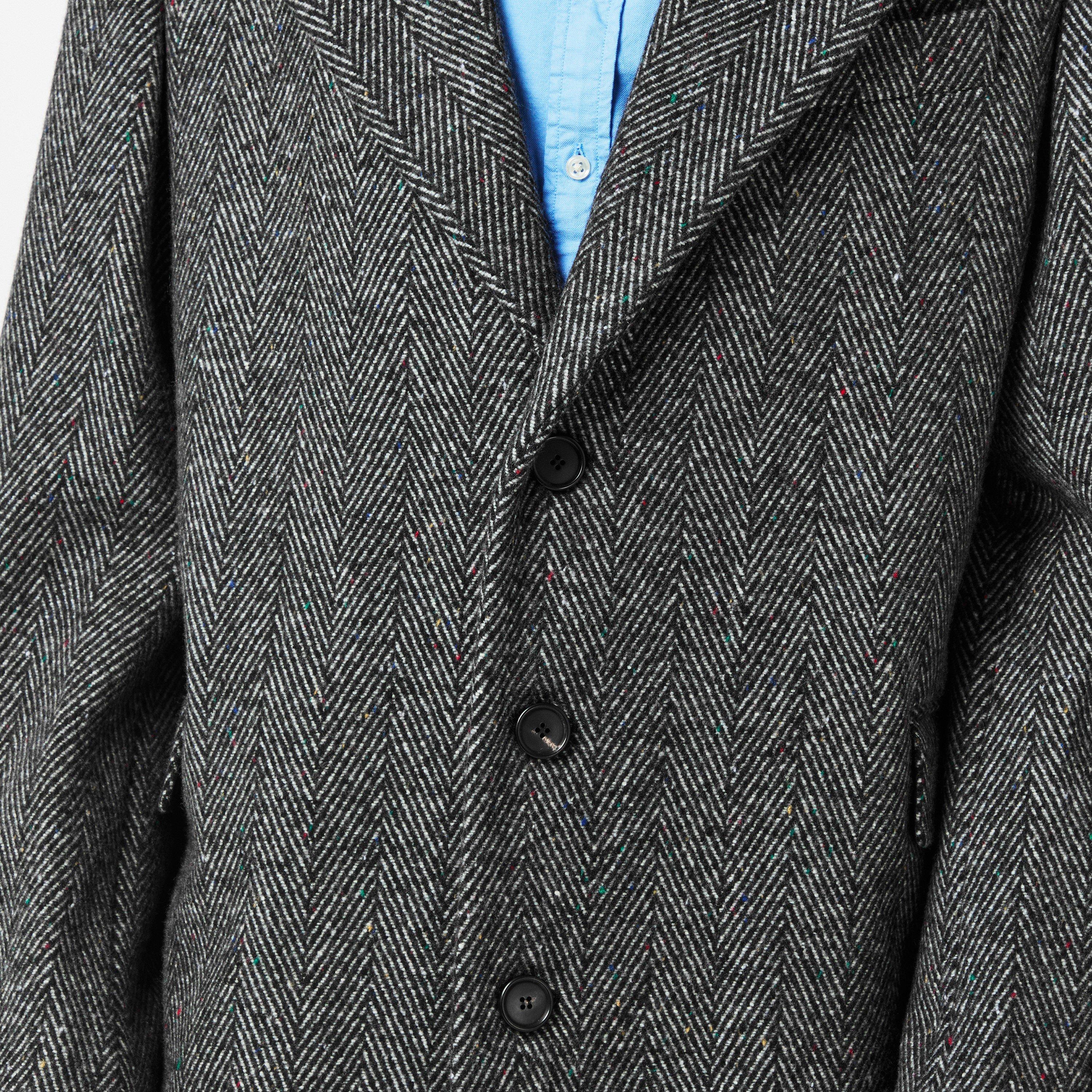 Black/White - GIVENCHY - Men's  Wool-Mix Tailored Overcoat - 5