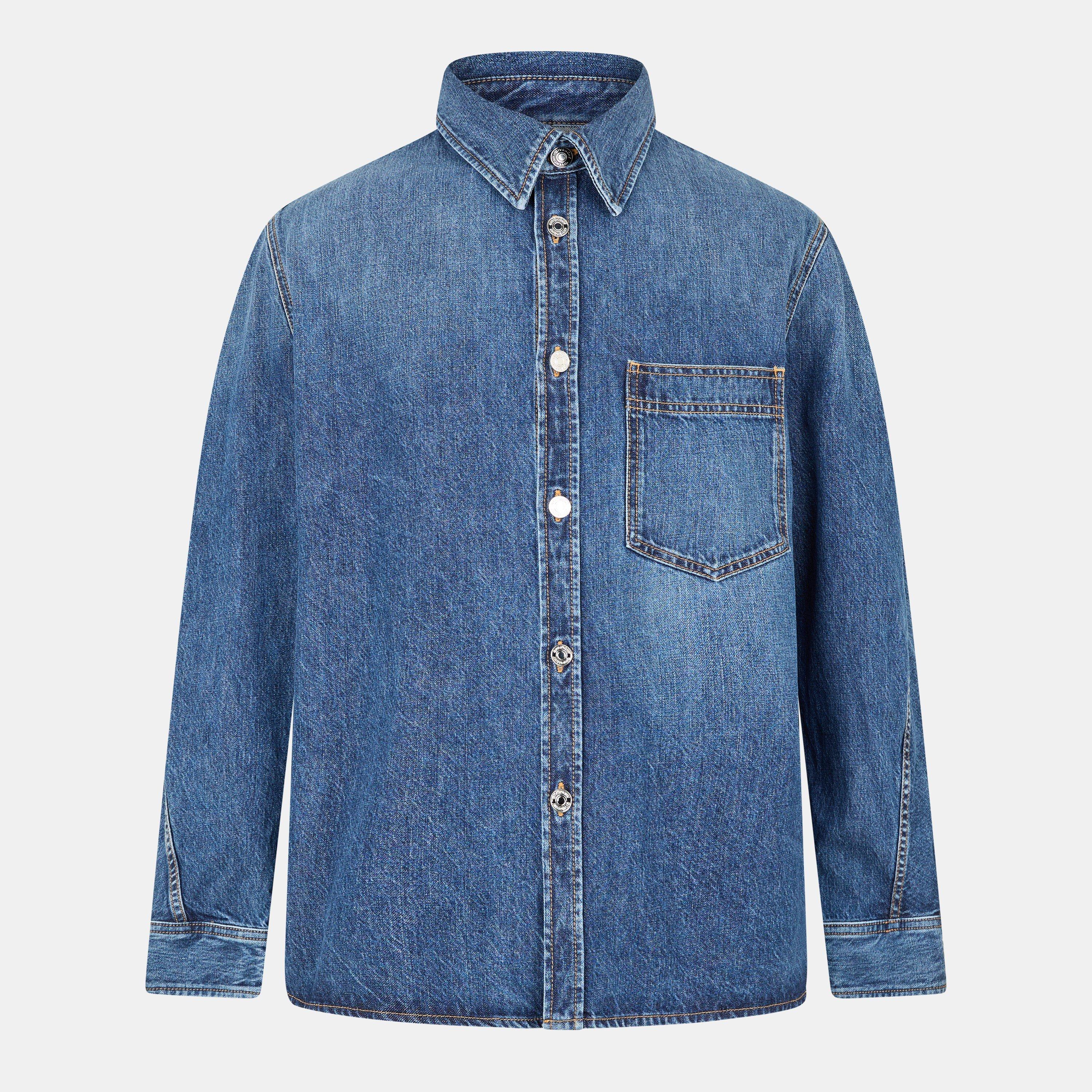 GIVENCHY Men's Tailored Overshirt - Blue - X Large