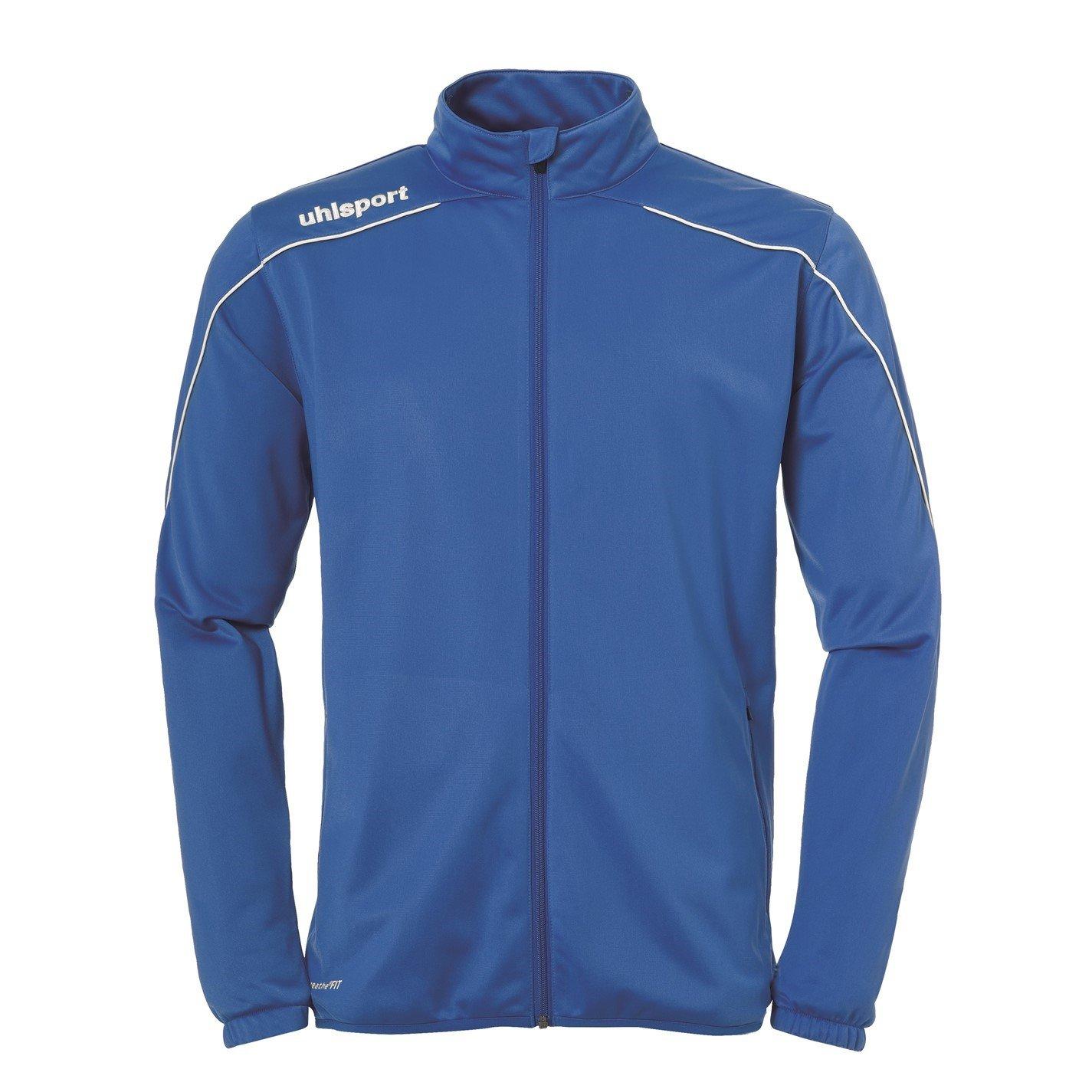 Blue/White - Uhlsport - Unisex Kids Stream Classic Stand Collar Long Sleeve Performance Training Jacket - 1