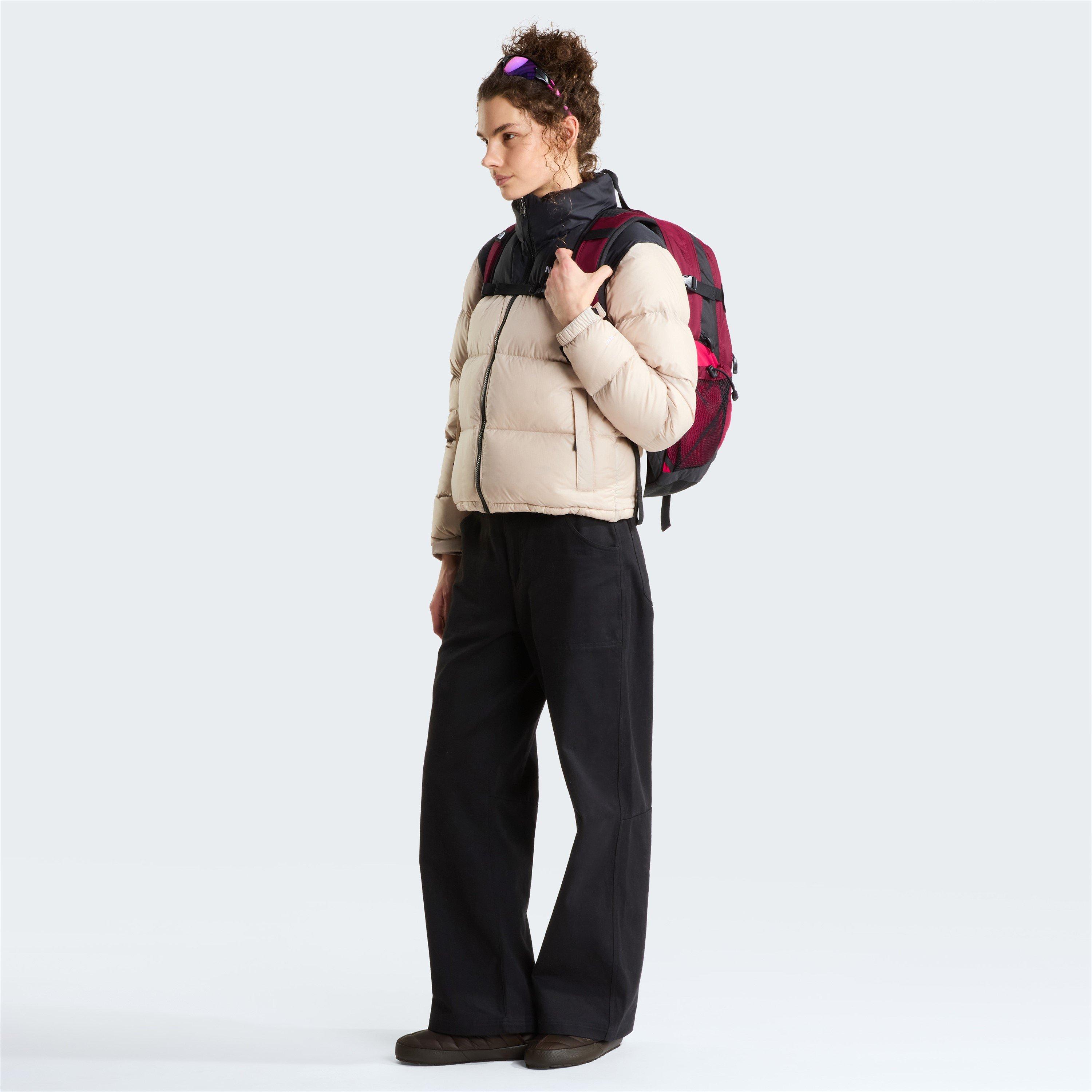 Taupe/Black - The North Face - Womens 1996 Retro Nuptse Water Resistant Goose Down Short Puffer Jacket - 5