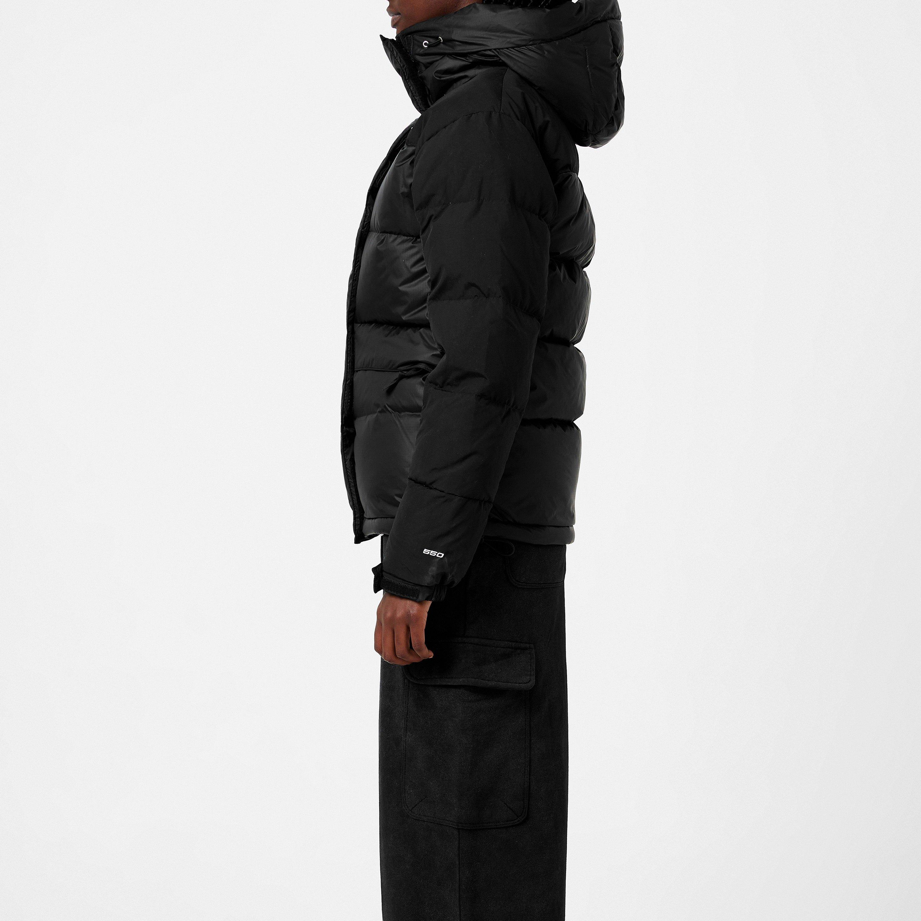 TNF Black - The North Face - Women's Himalayan Water Resistant 550-Fill Goose Down Hooded Oversized Fit Short Puffer Jacket - 2