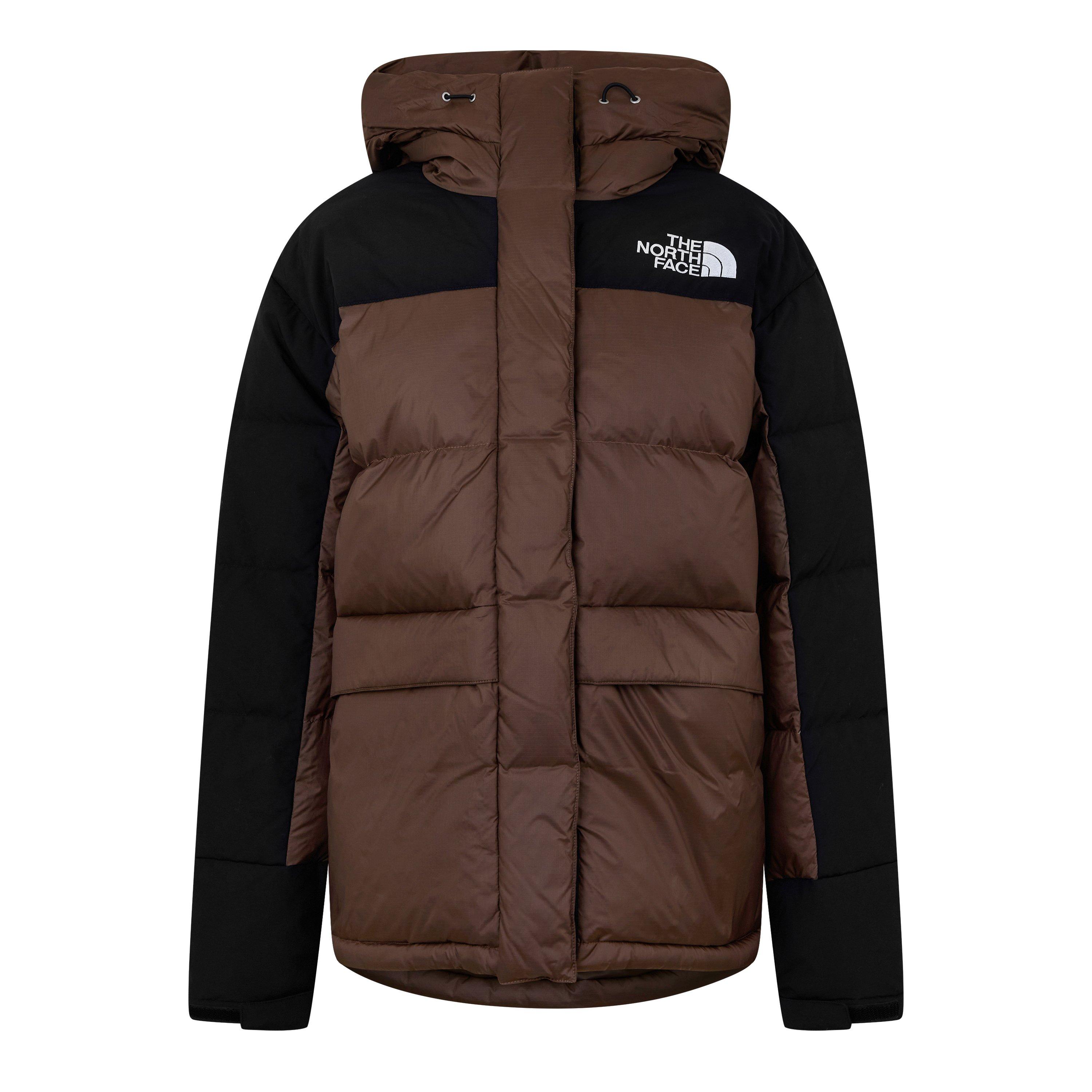 Smoke Brown - The North Face - Women's Himalayan Water Resistant 550-Fill Goose Down Hooded Oversized Fit Short Puffer Jacket - 5