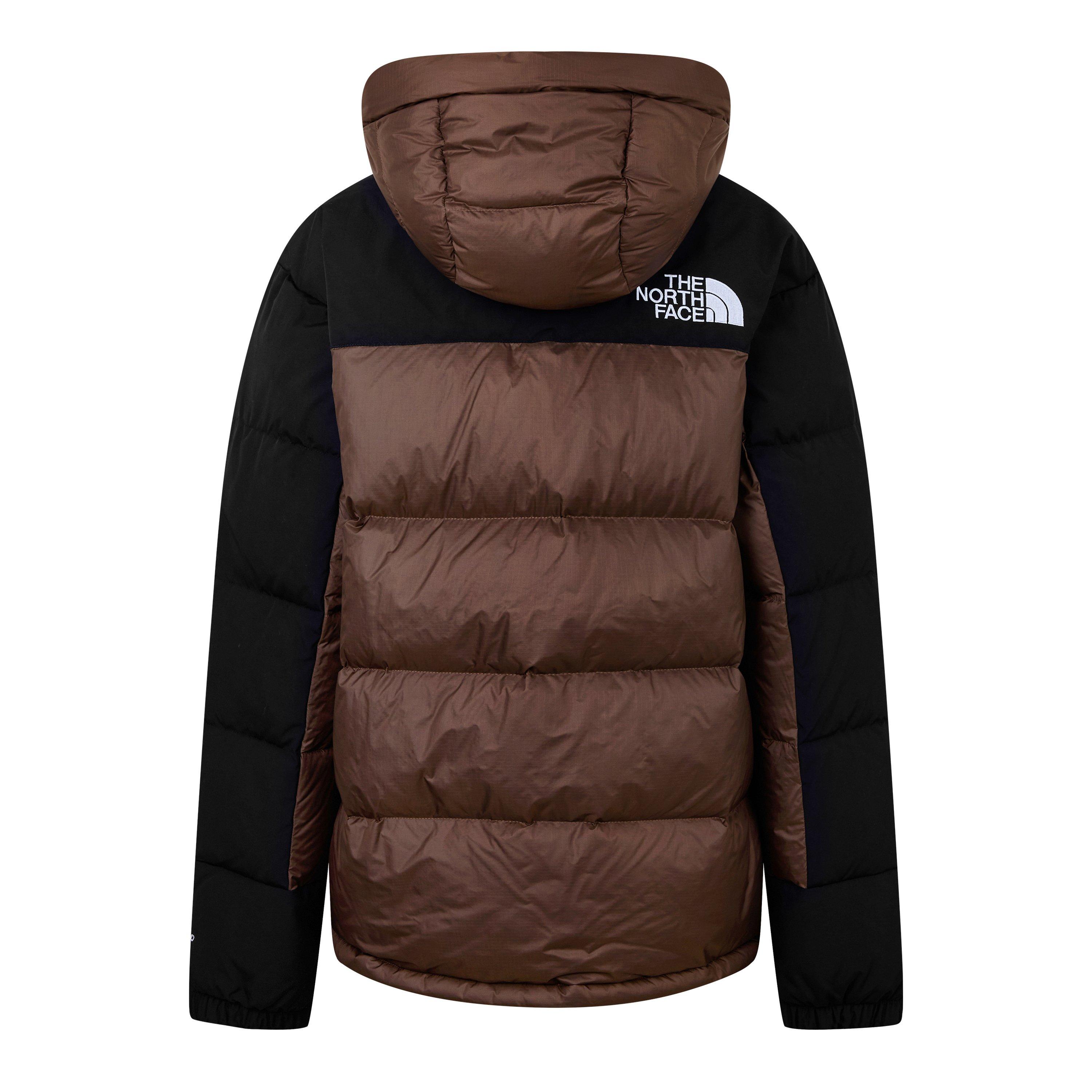 Smoke Brown - The North Face - Women's Himalayan Water Resistant 550-Fill Goose Down Hooded Oversized Fit Short Puffer Jacket - 6