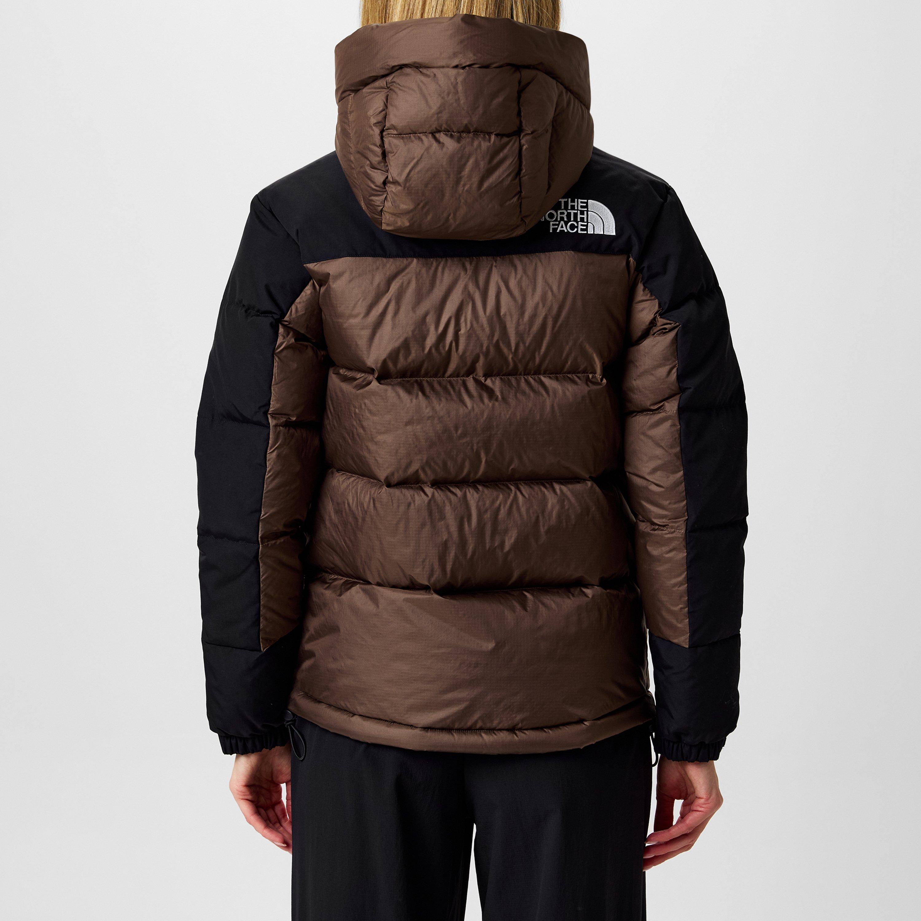 Smoke Brown - The North Face - Women's Himalayan Water Resistant 550-Fill Goose Down Hooded Oversized Fit Short Puffer Jacket - 3