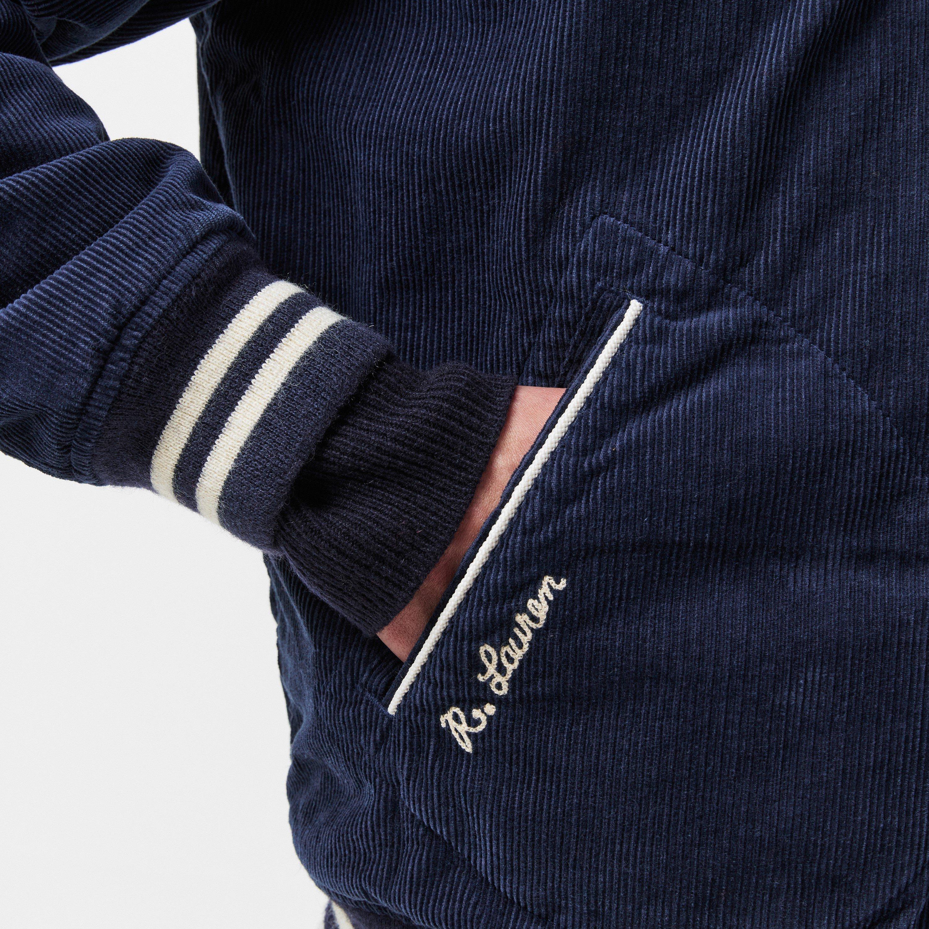 Aviator Navy - Polo Ralph Lauren - Men's Letterman Ribbed Collar Varsity Jacket - 5