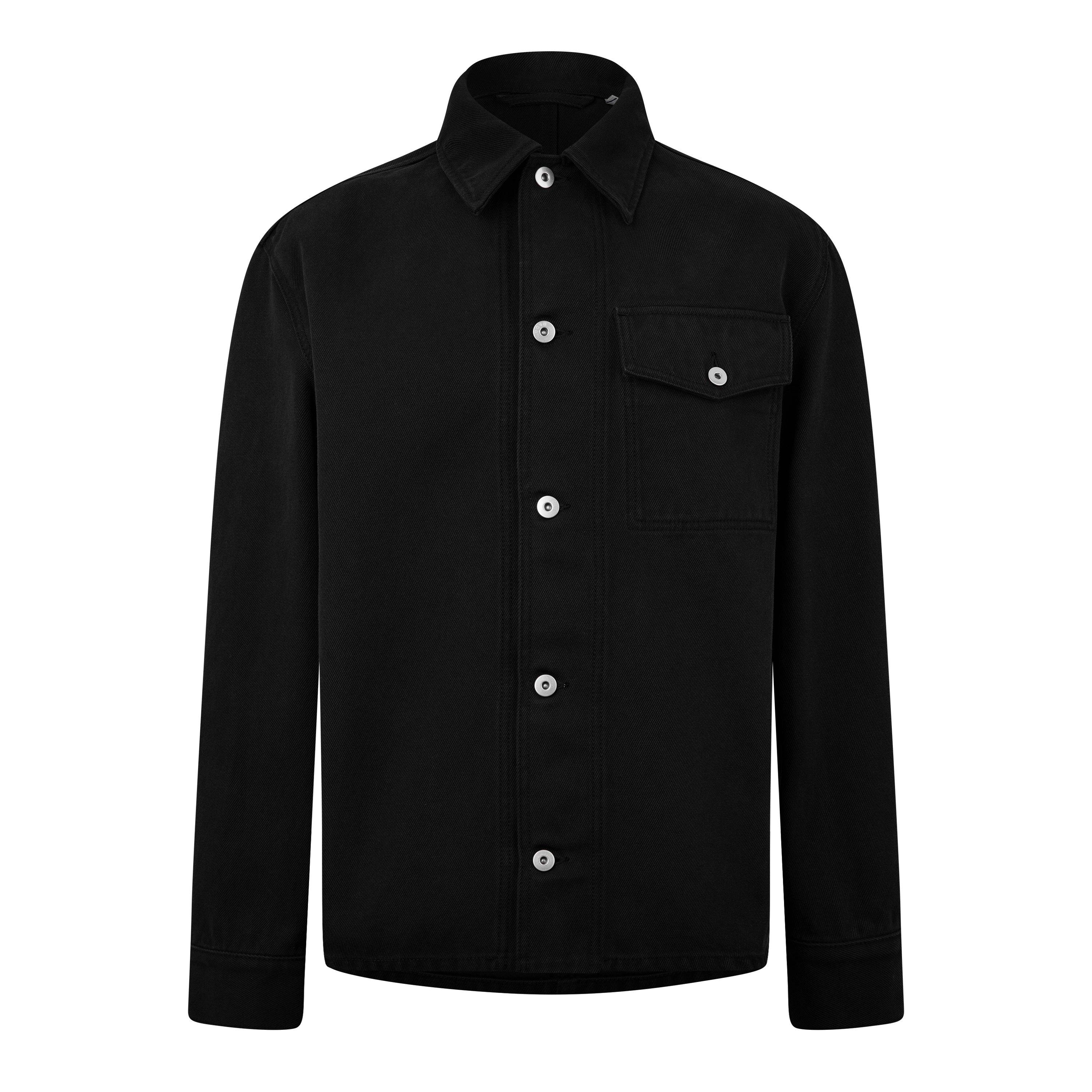 Black - Burberry - Men's Equestrian Knight Cotton Long Sleeve Harrington Jacket - 5