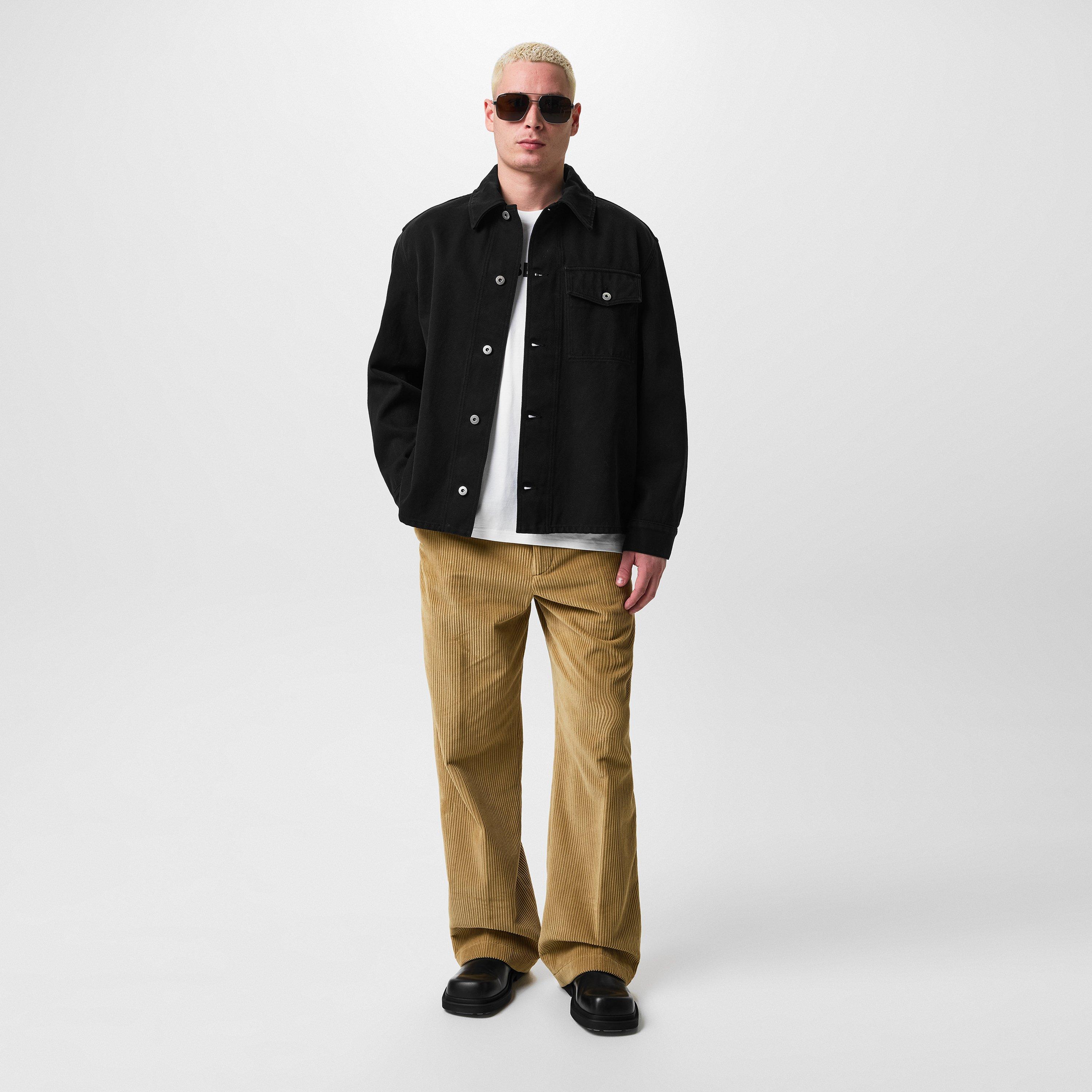 Black - Burberry - Men's Equestrian Knight Cotton Long Sleeve Harrington Jacket - 4