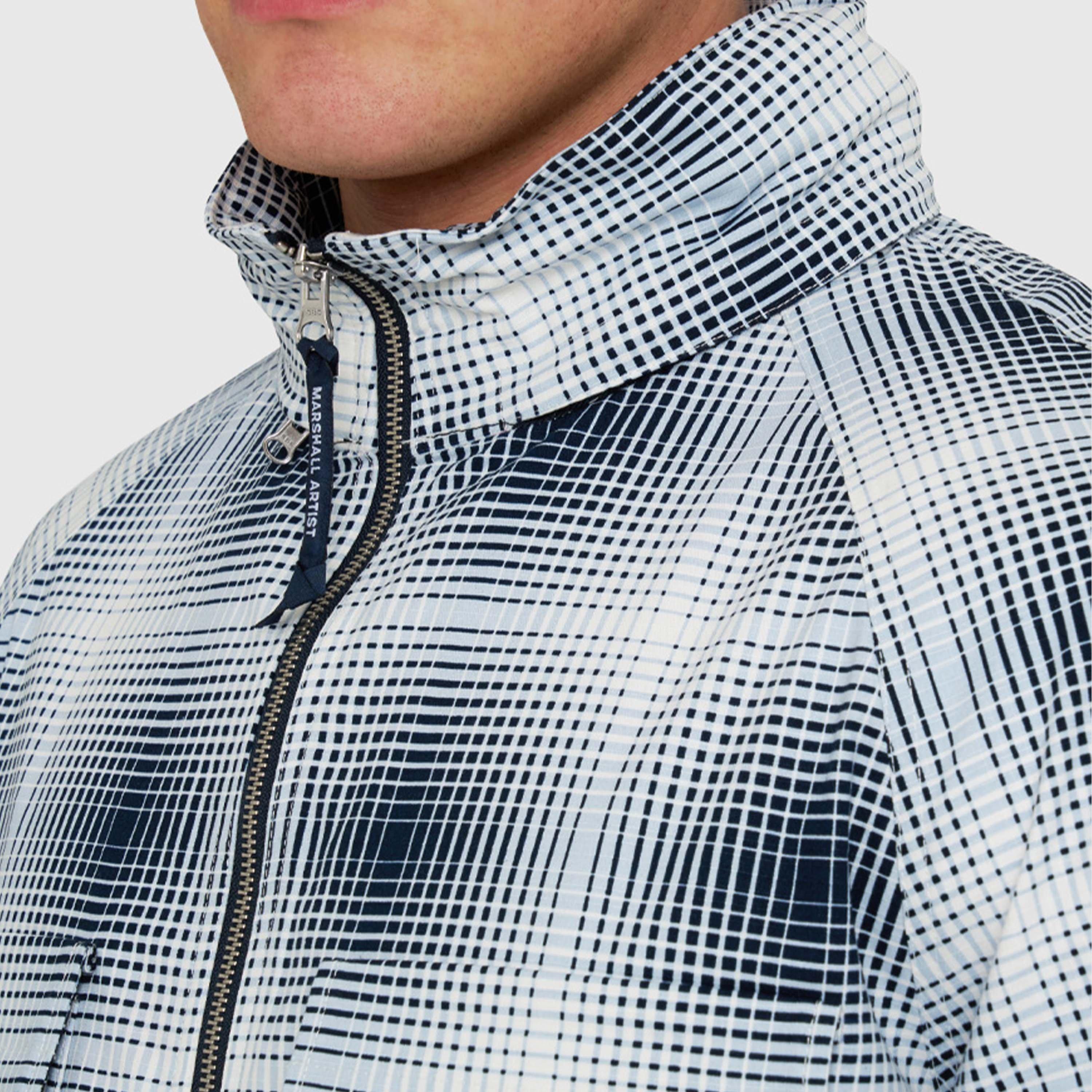 Marineblauw - Marshall Artist - Shadow Check Short Puffer Jacket - 6