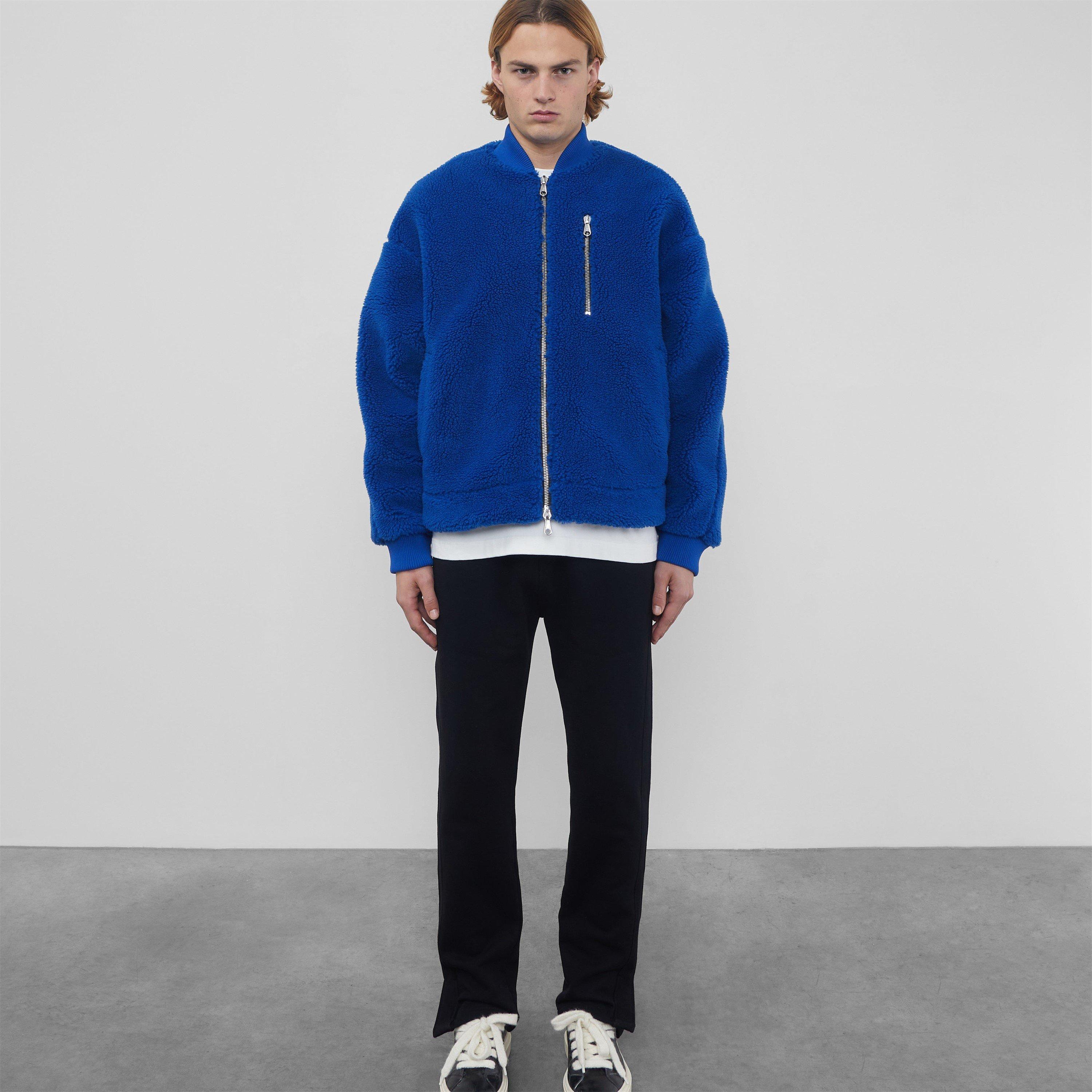 Cobalt Blue - Cole Buxton - Fleece Bomber Jacket - 2