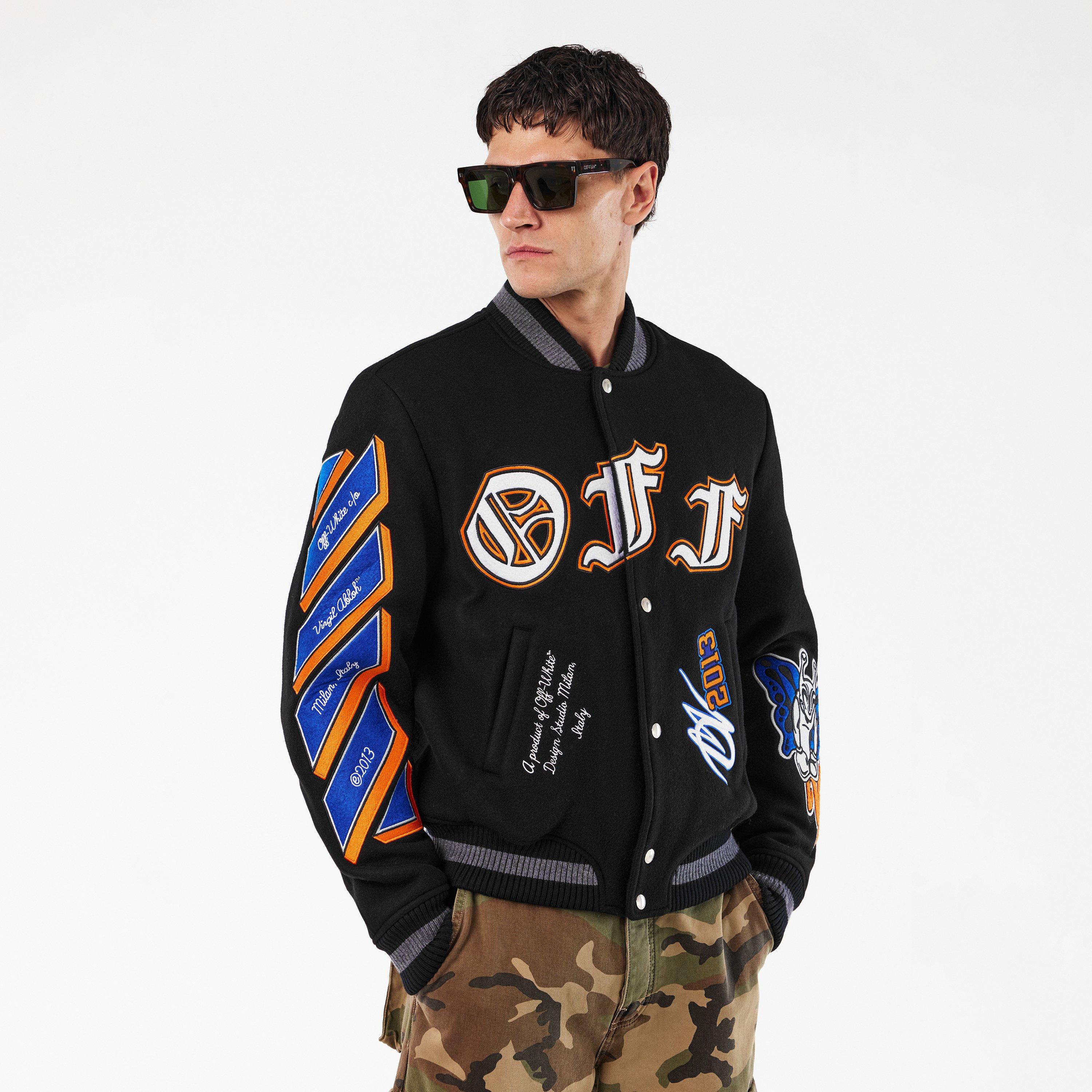 Black Multi - Off White - Men's Off-White Varsity Jacket - 3