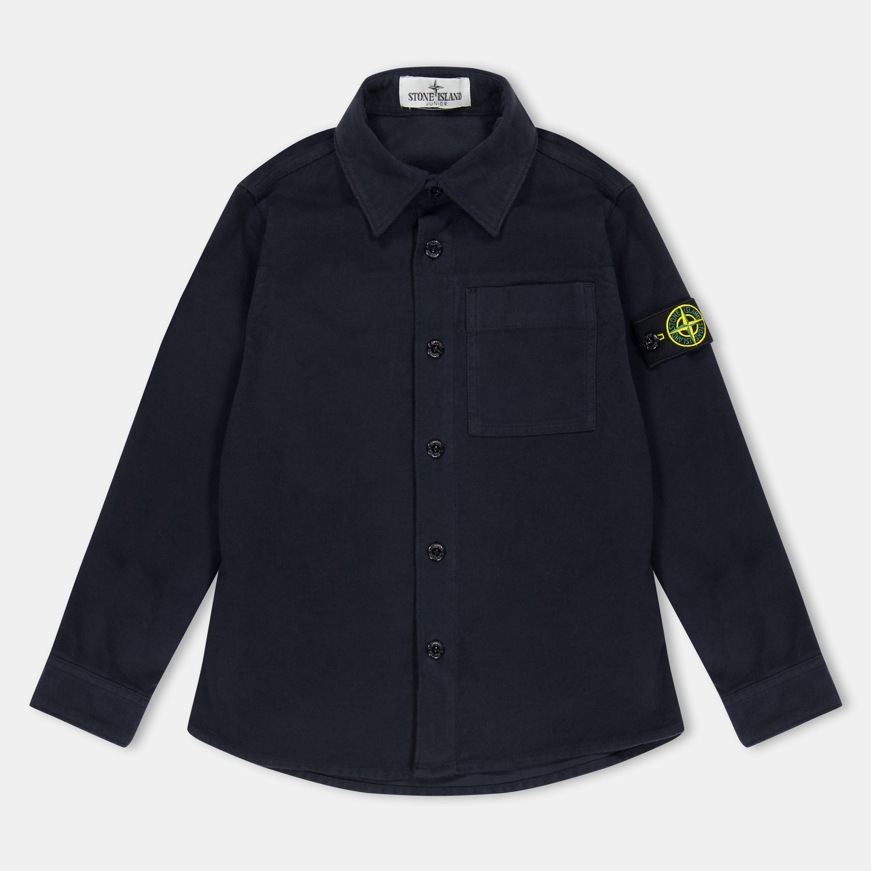 Navy V0020 - Stone Island - Kids' Technical Fabric Overshirt - 1