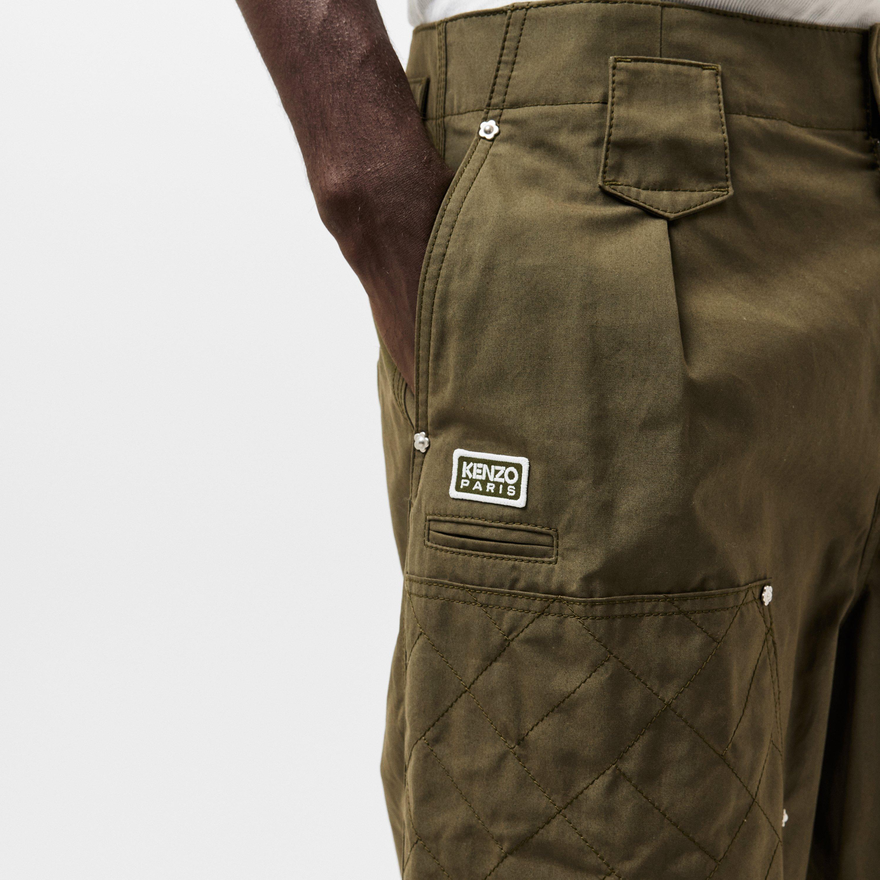 Dark Khaki 51 - Kenzo - Men's KNZO Weave Kimono Overshirt - 5