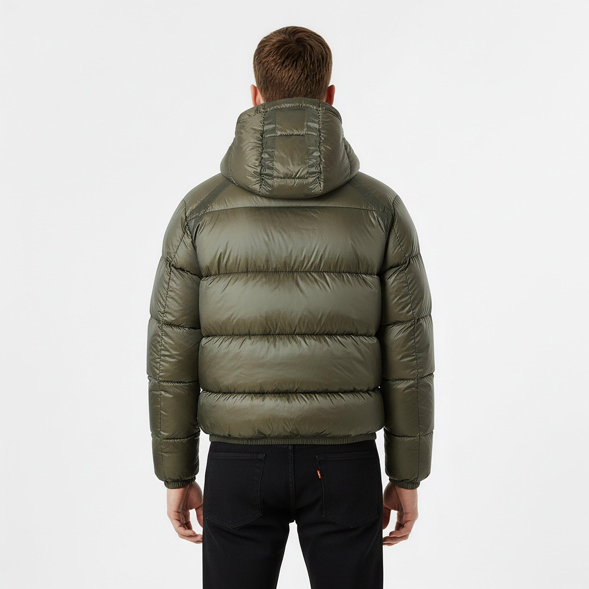 Khaki - Jack Wills - Men's Harley Water and Wind Resistant Short Puffer Jacket - 4