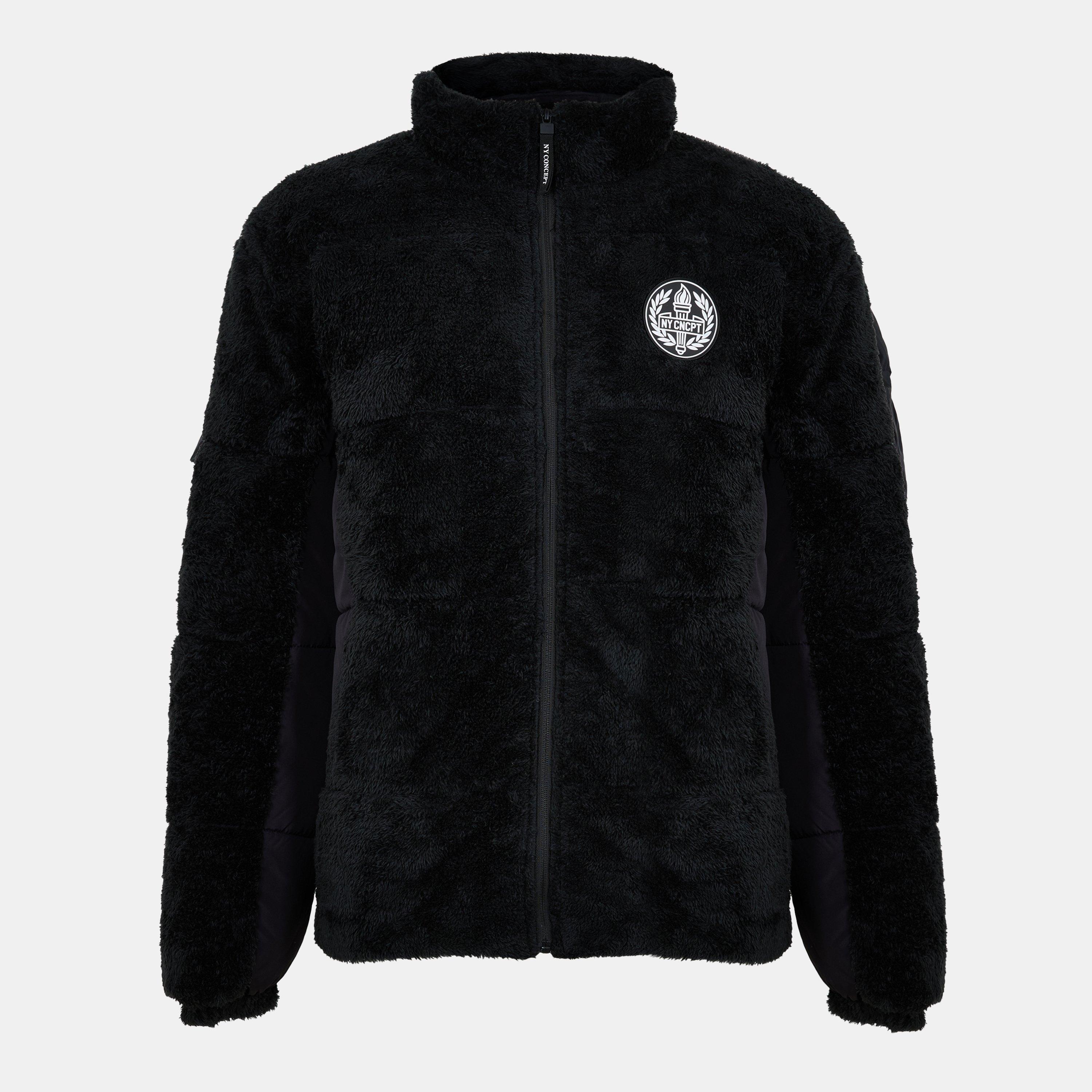 Black - NY Concept - Men's Trent Faux Fur Puffer Jacket - 1