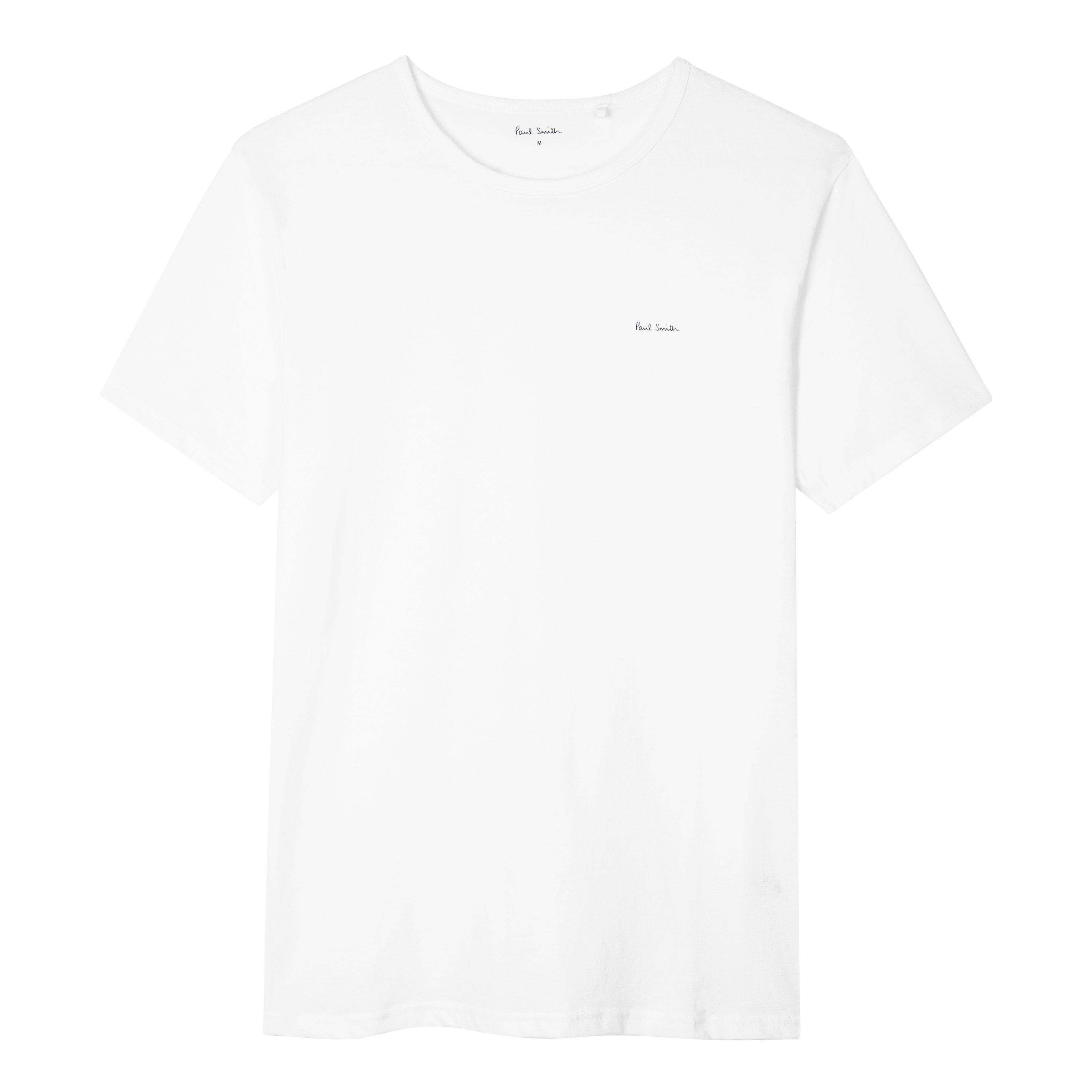 Paul Smith Men's Regular Fit Chest Logo T-Shirt - White 01 - XL