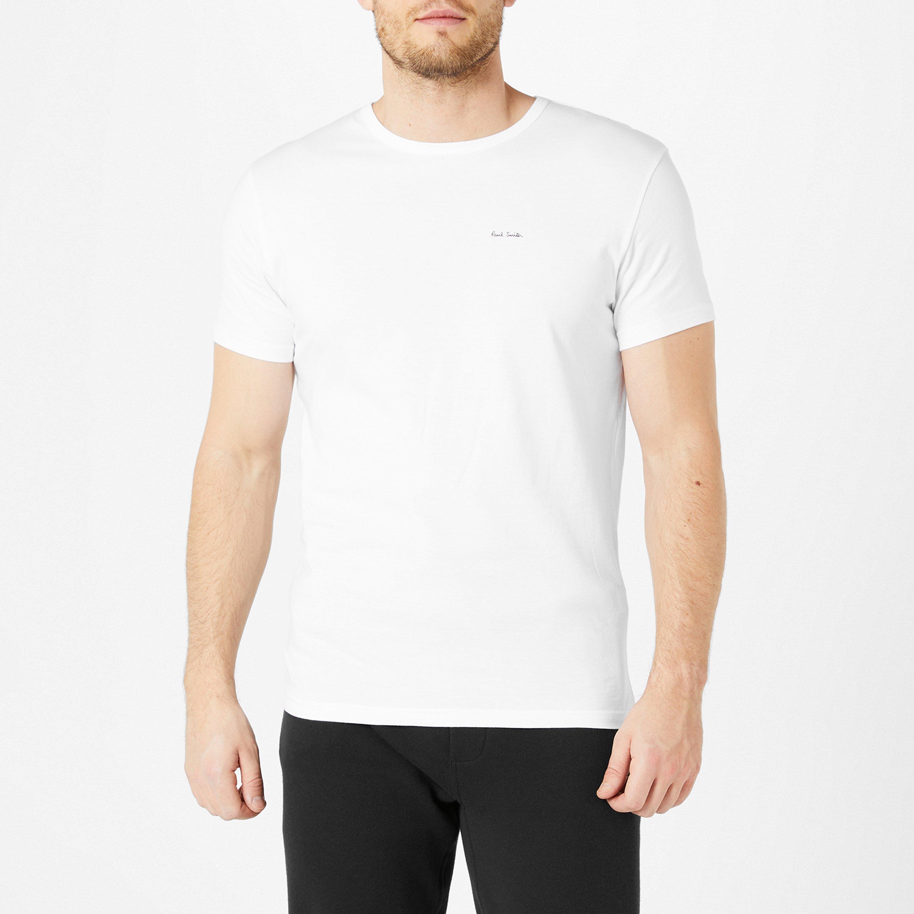 White 01 - Paul Smith - Mens Regular Fit Chest Logo T-Shirt - 3