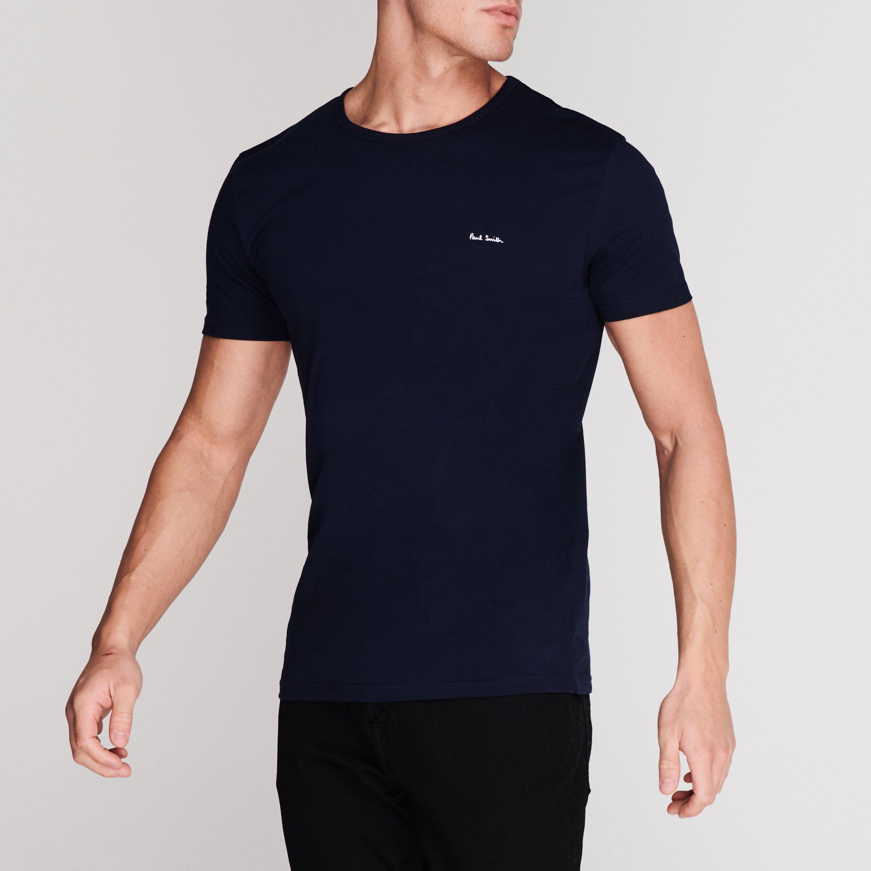 Navy 47 - Paul Smith - Mens Regular Fit Chest Logo T-Shirt - 3