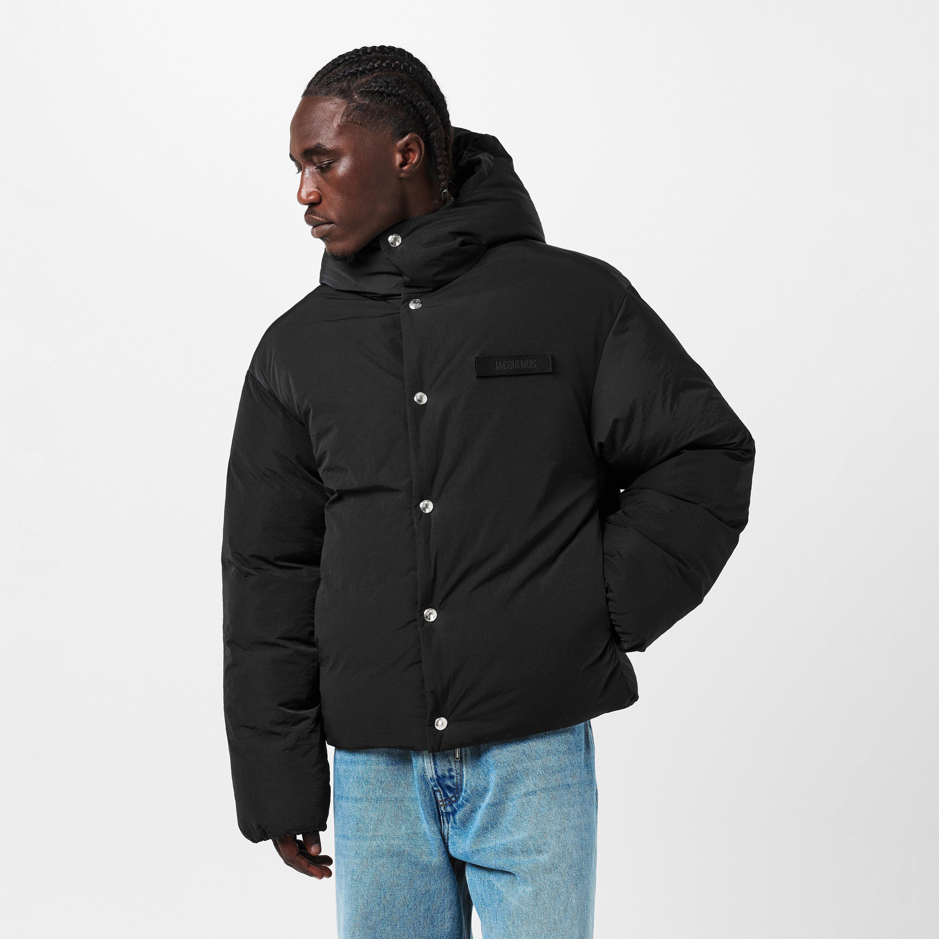 Black - Jacquemus - Men's Cropped Short Puffer Jacket - 3