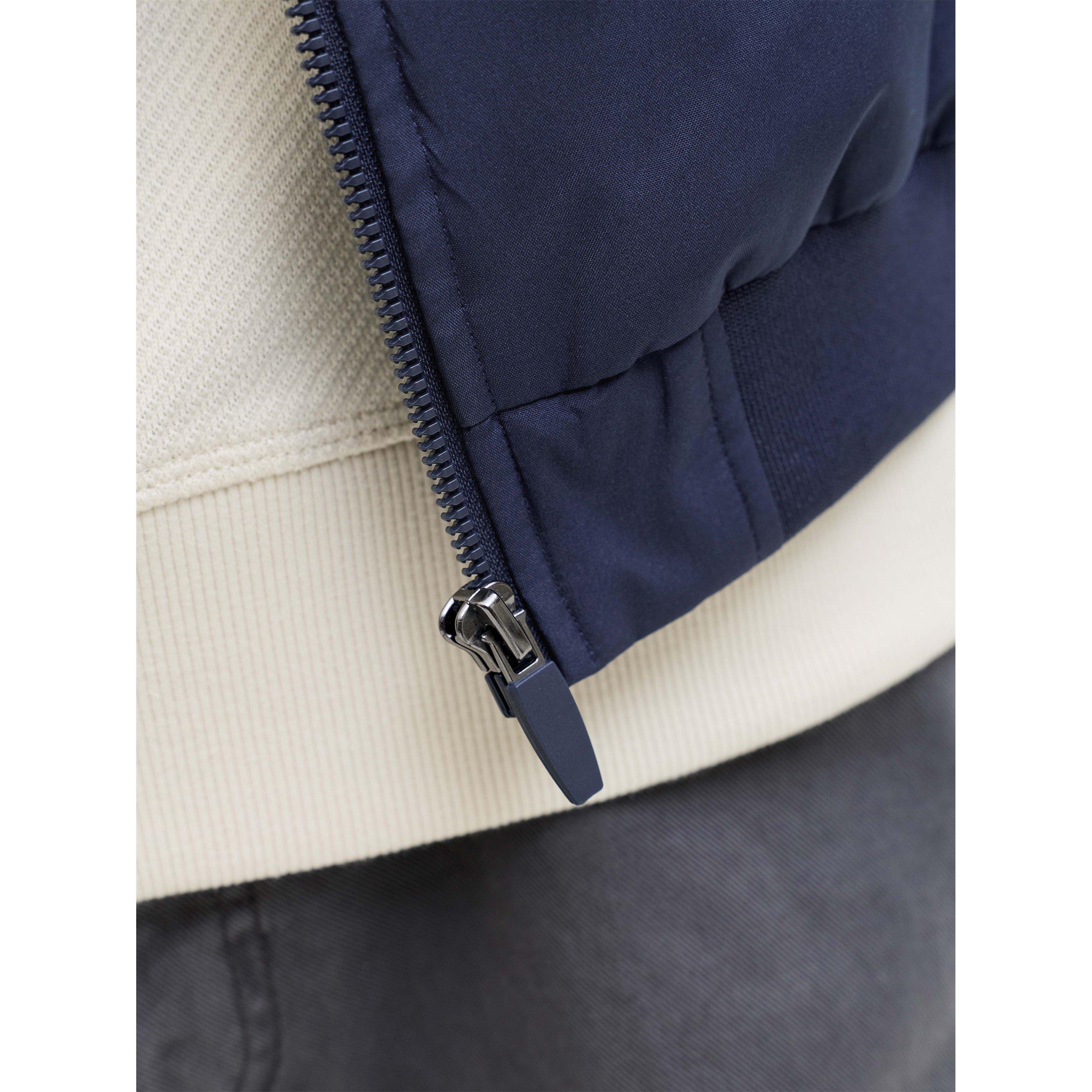 Navy Blazer - Jack and Jones - Men's Charge Full-Zip Stand-Collar Bomber - 4