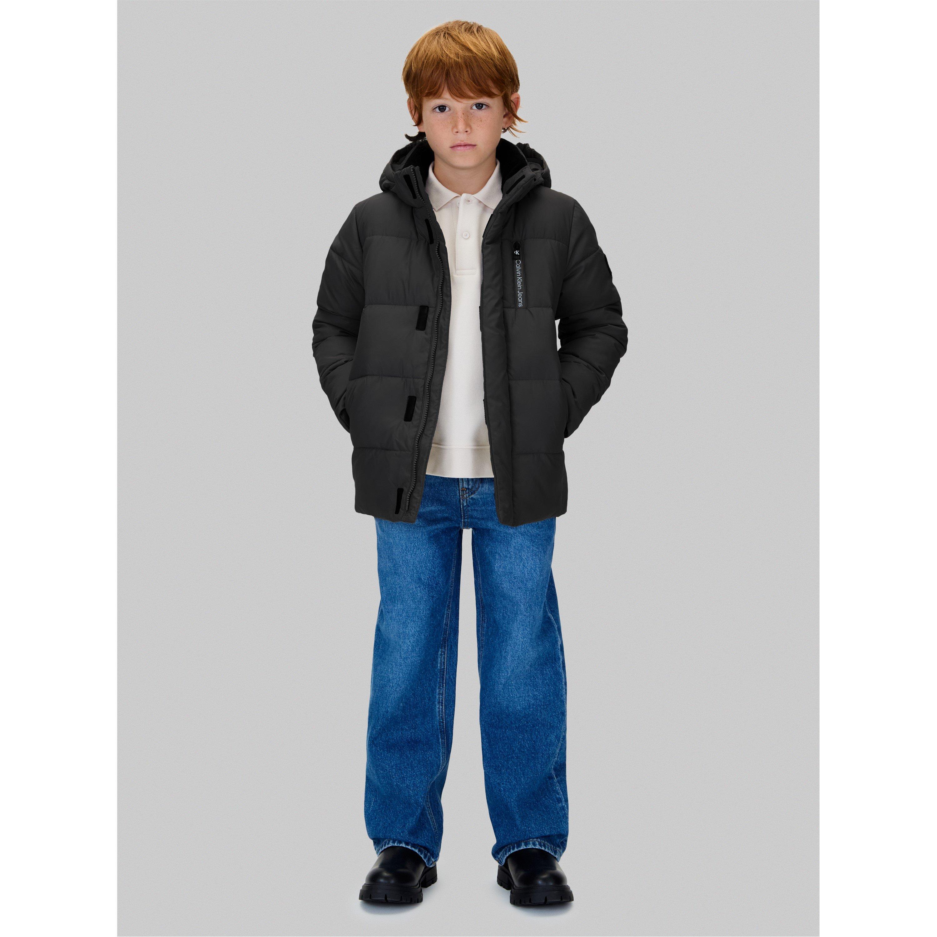 CK Black BEH - Calvin Klein Jeans - Kids'  Insulated Medium Puffer Jacket - 6