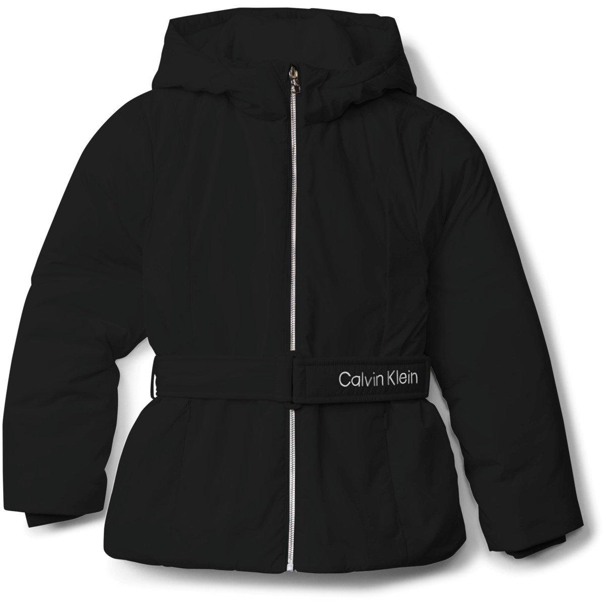 CK Black BEH - Calvin Klein Jeans - Kids' Belted Medium Puffer Jacket - 1