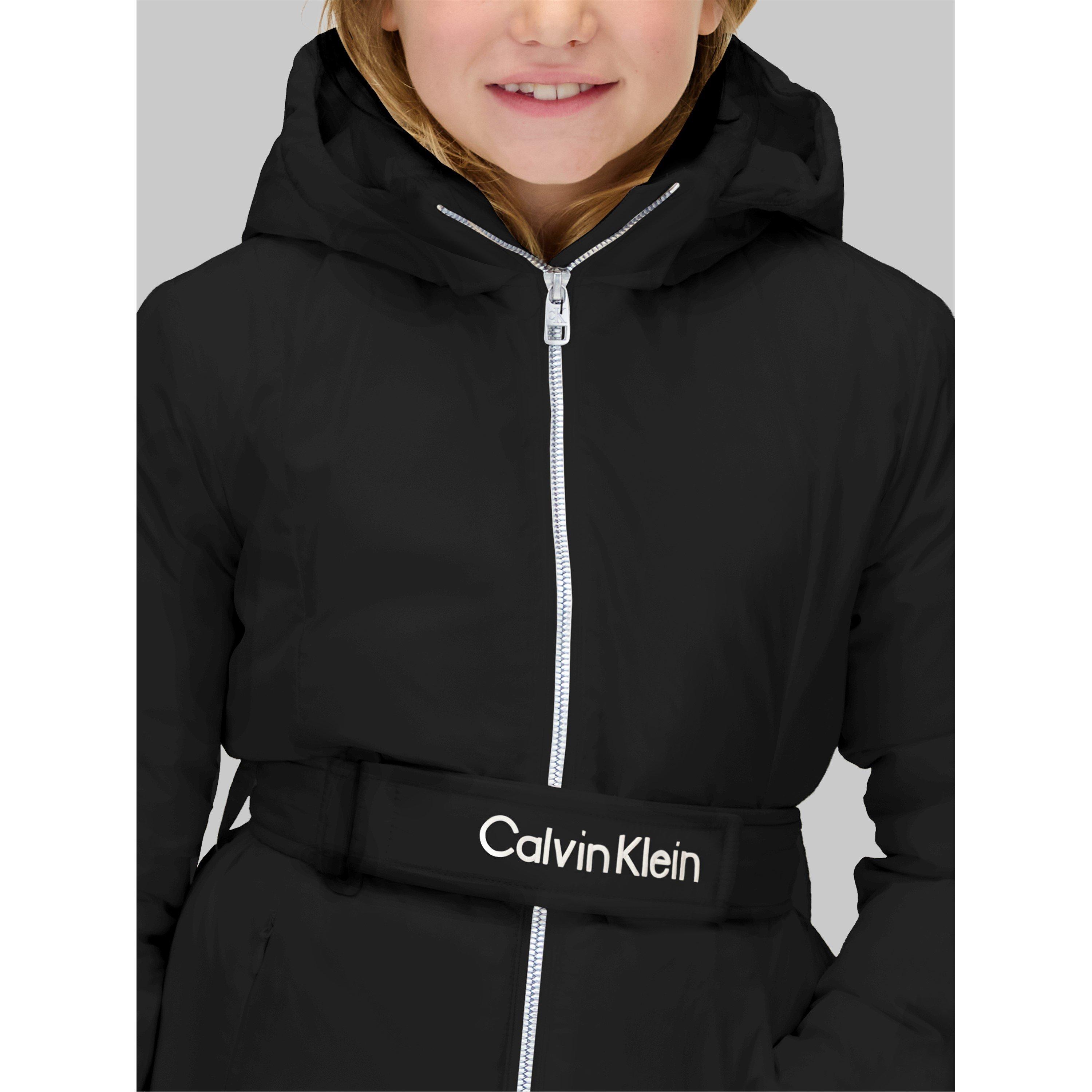 CK Black BEH - Calvin Klein Jeans - Kids' Belted Medium Puffer Jacket - 5
