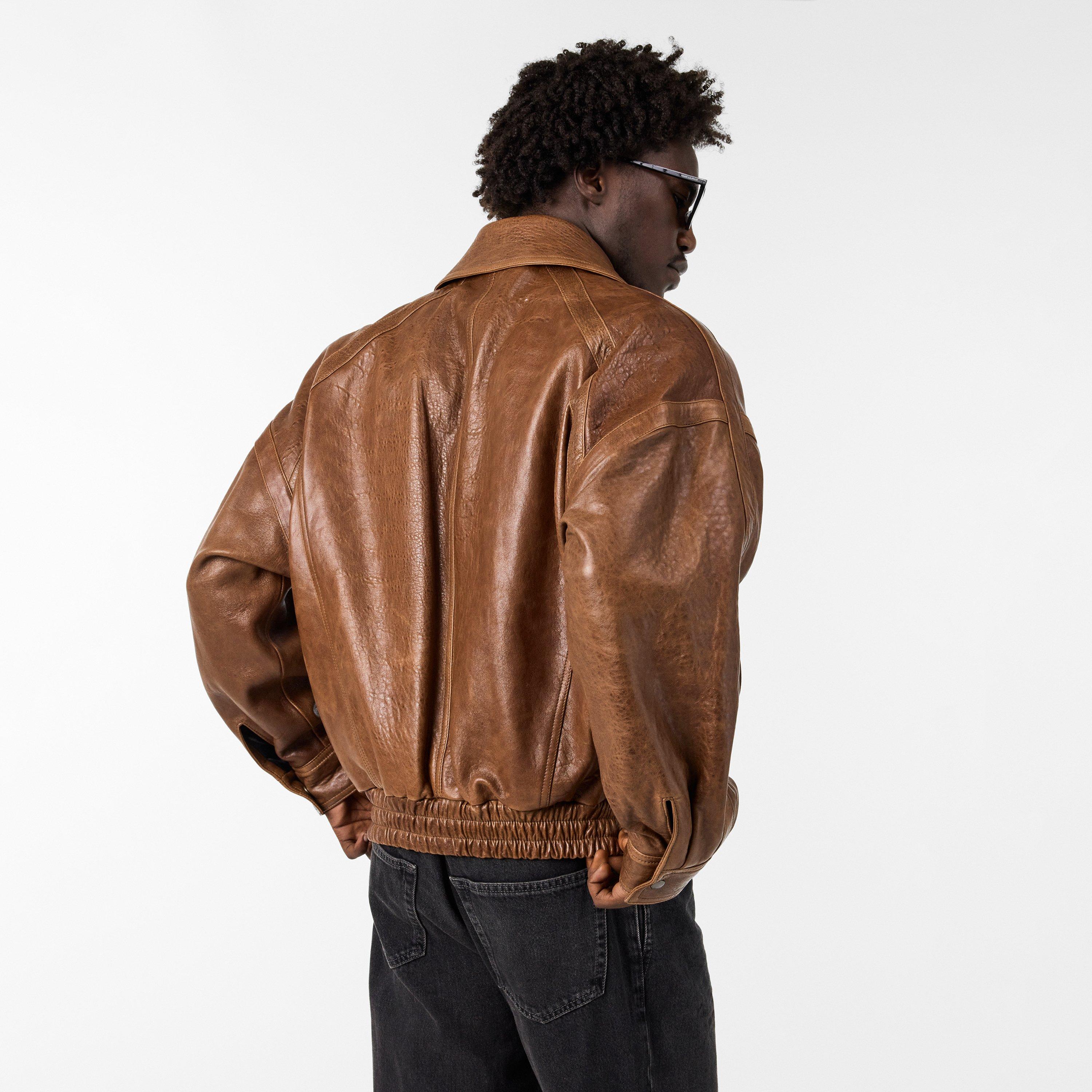 Brown - Saint Laurent - Men's  Tailored Leather Jacket - 4