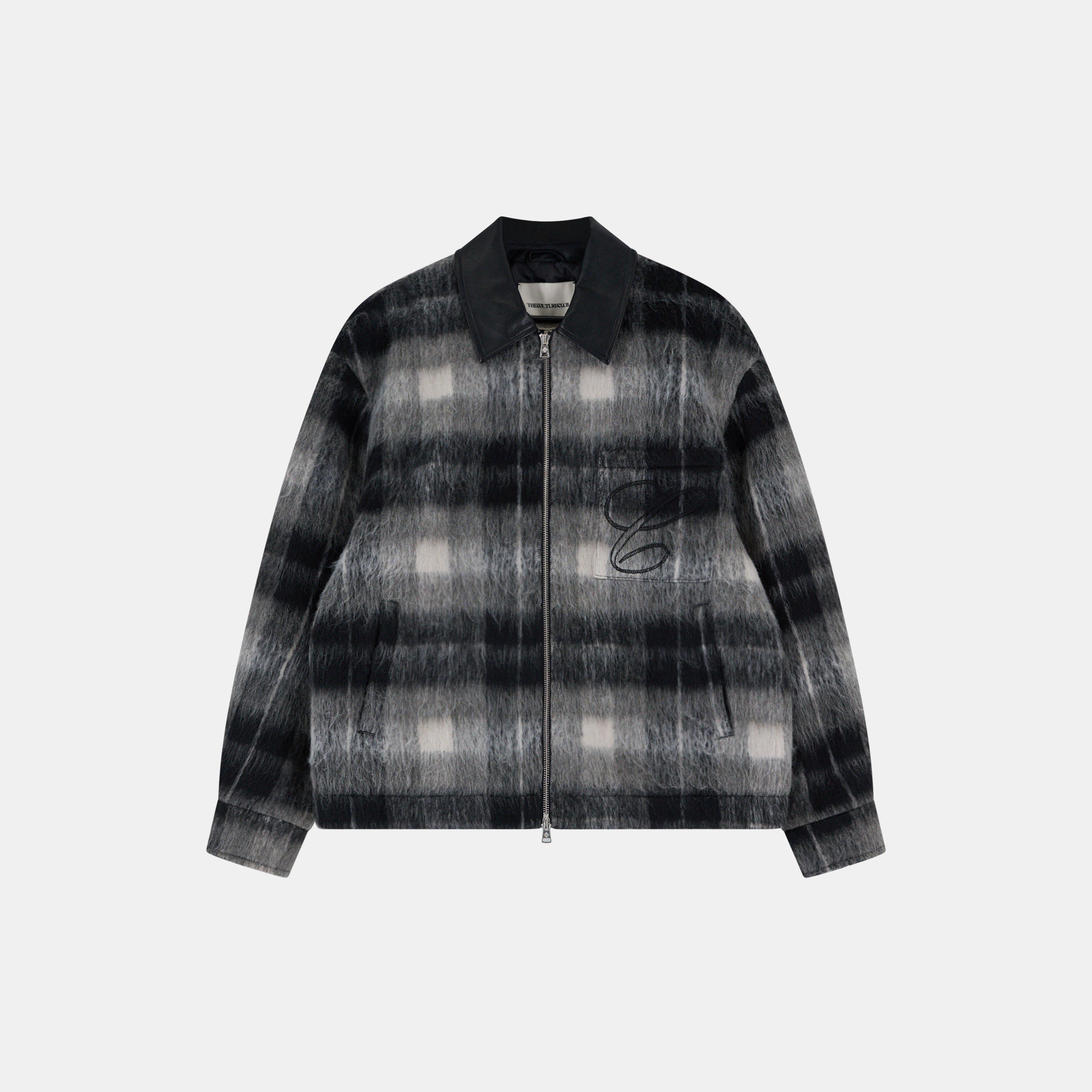 Black - The Couture Club - Men's Check Coach Jacket - 1