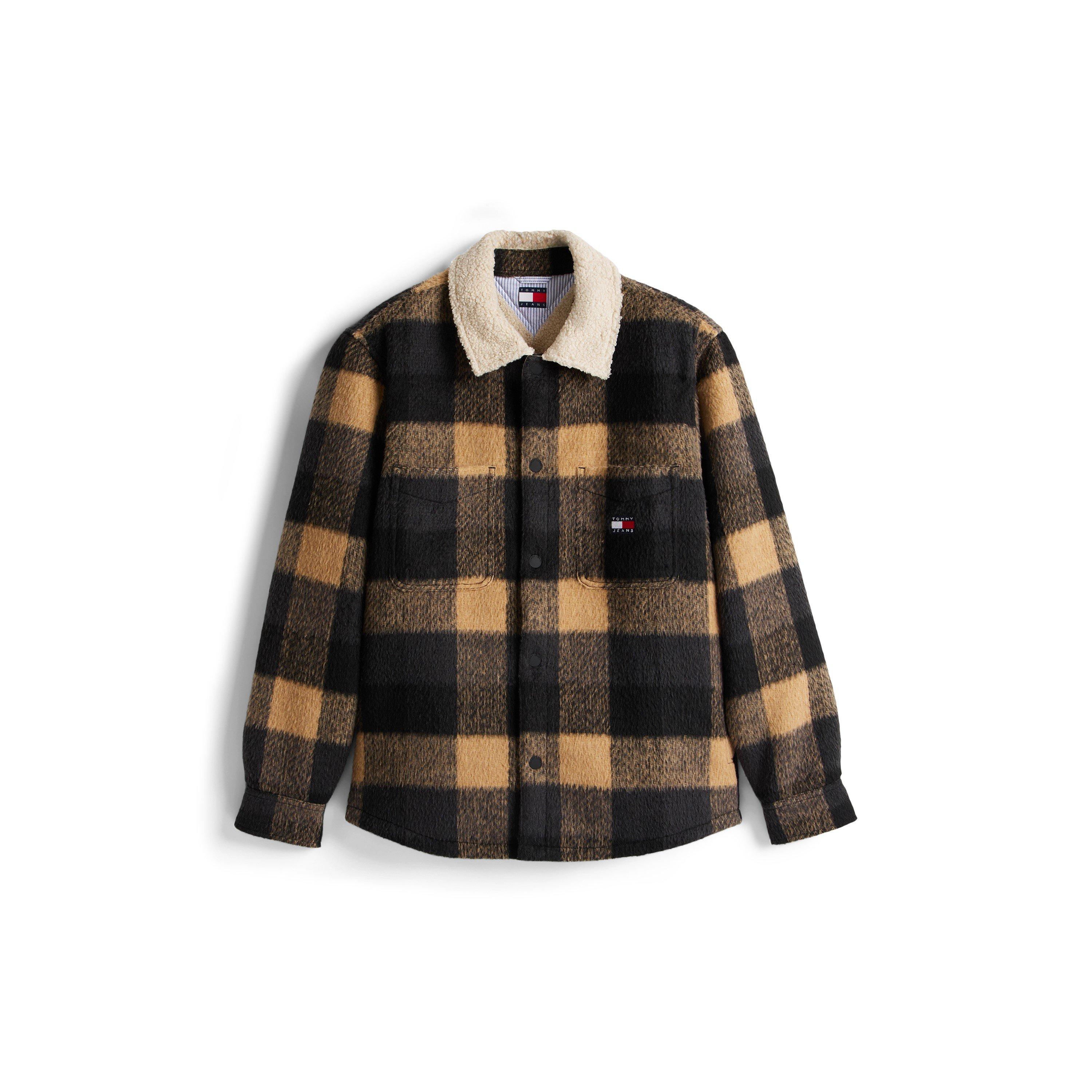 Tommy Jeans Men's Borg Textured Overshirt - Buffalo Check - M