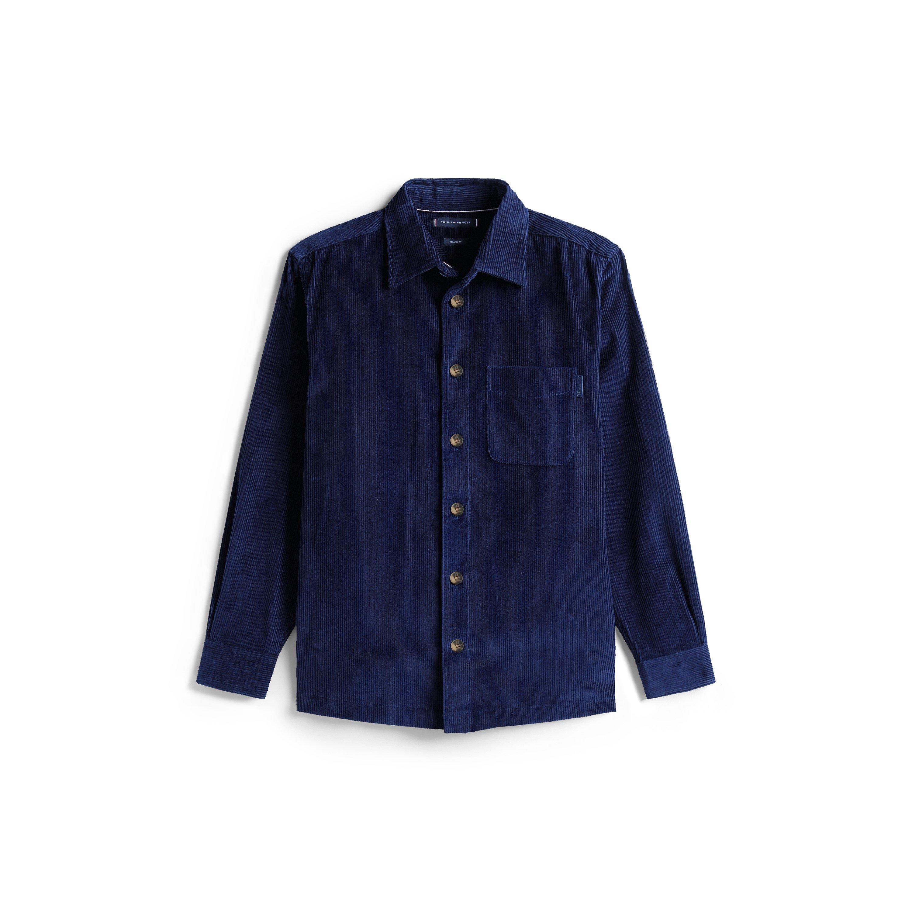 Tommy Hilfiger Men's Cord Overshirt - Navy BCL - XL