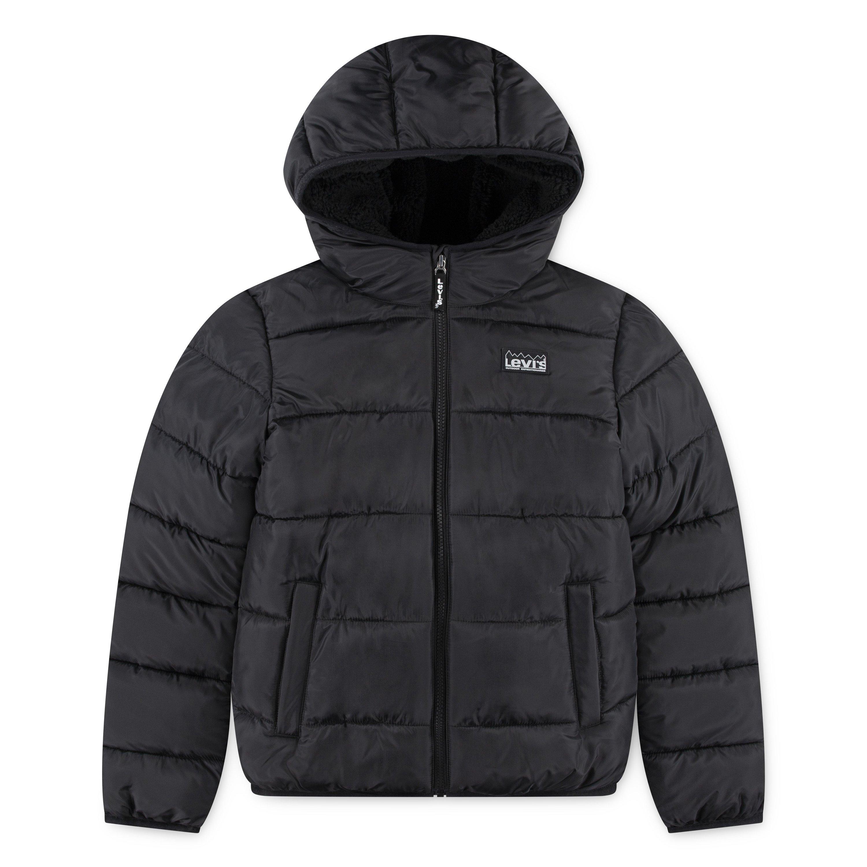 Black 023 - Levis - Kids' Insulated Short Puffer Jacket - 1