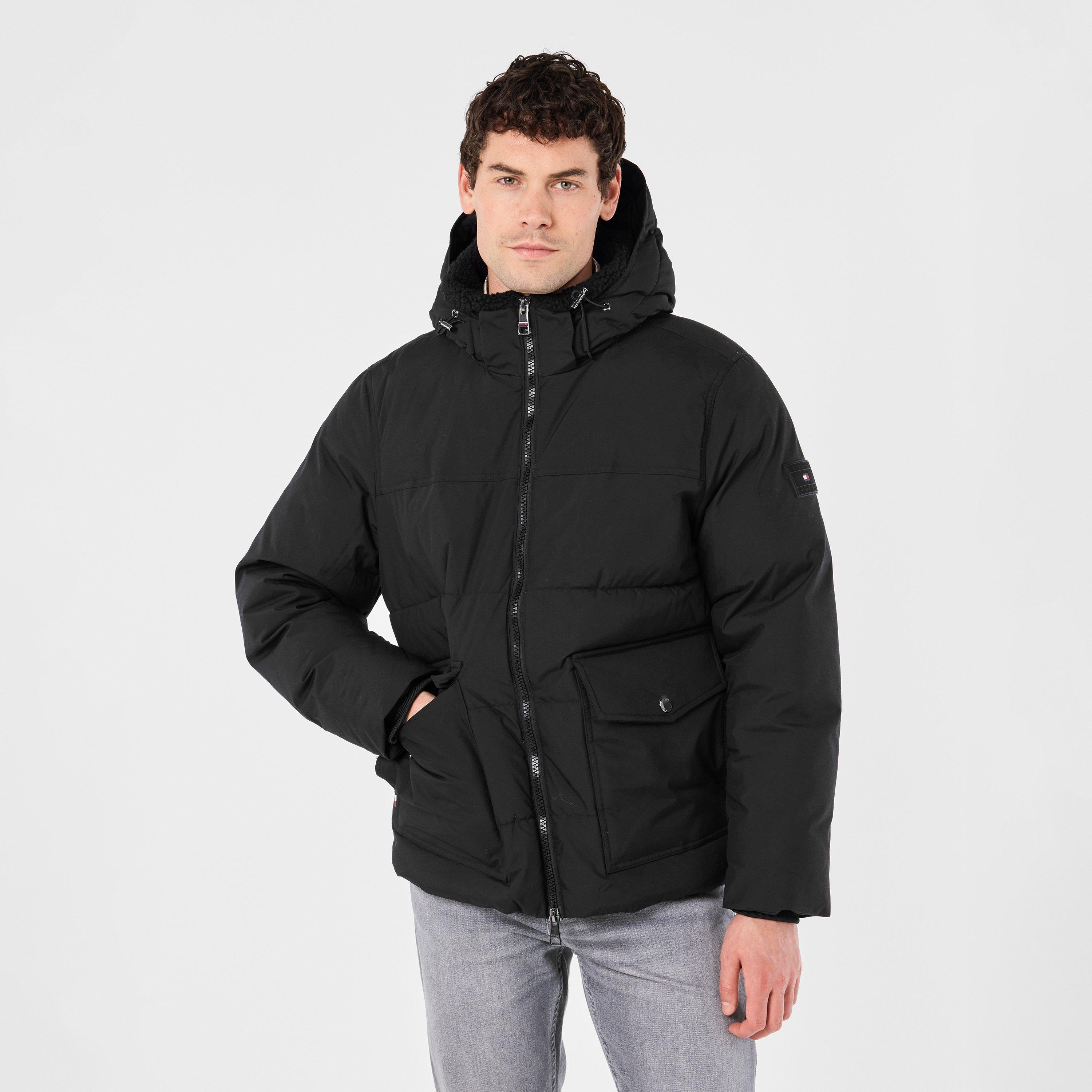 Black BDS - Tommy Hilfiger - Men's Rockie Utility Medium-Weight Insulated Medium Puffer Jacket - 3