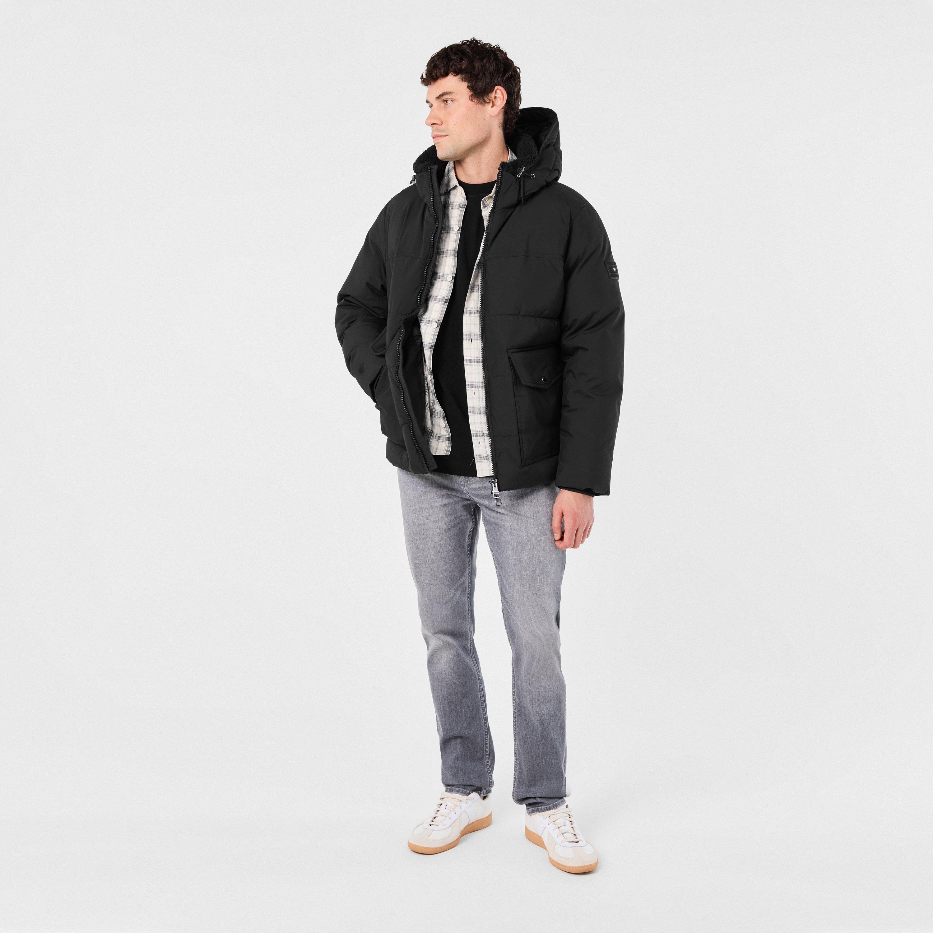 Black BDS - Tommy Hilfiger - Men's Rockie Utility Medium-Weight Insulated Medium Puffer Jacket - 6