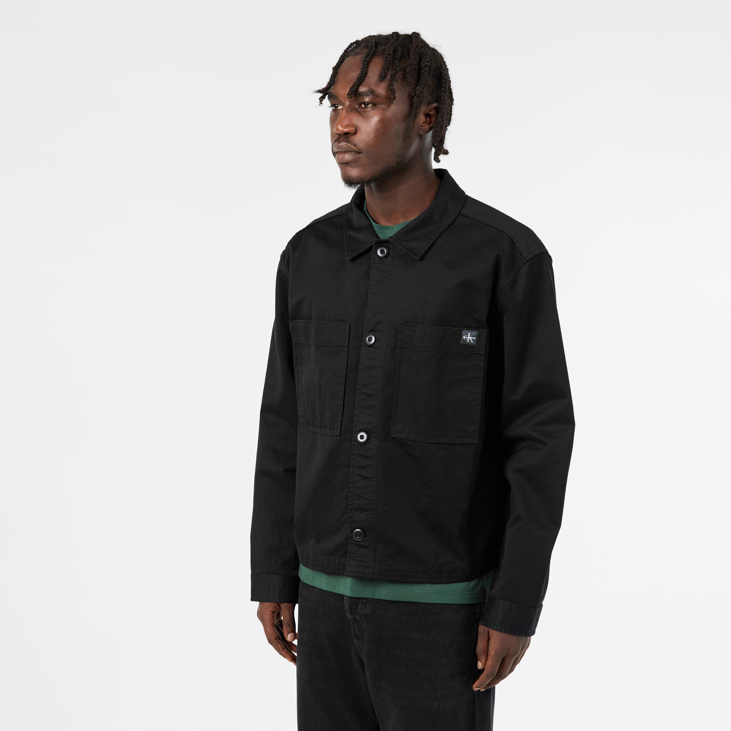 Black UB1 - Calvin Klein Jeans - Men's CKJ Woven Box Boxy Fit Overshirt - 3