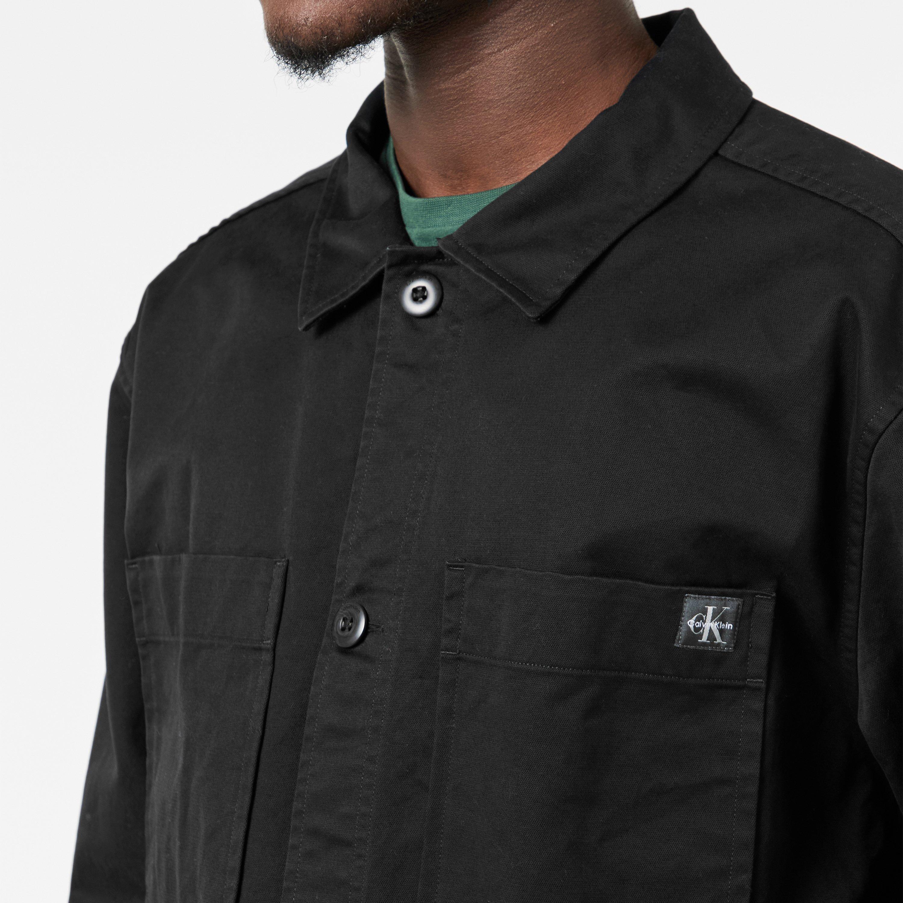 Black UB1 - Calvin Klein Jeans - Men's CKJ Woven Box Boxy Fit Overshirt - 5