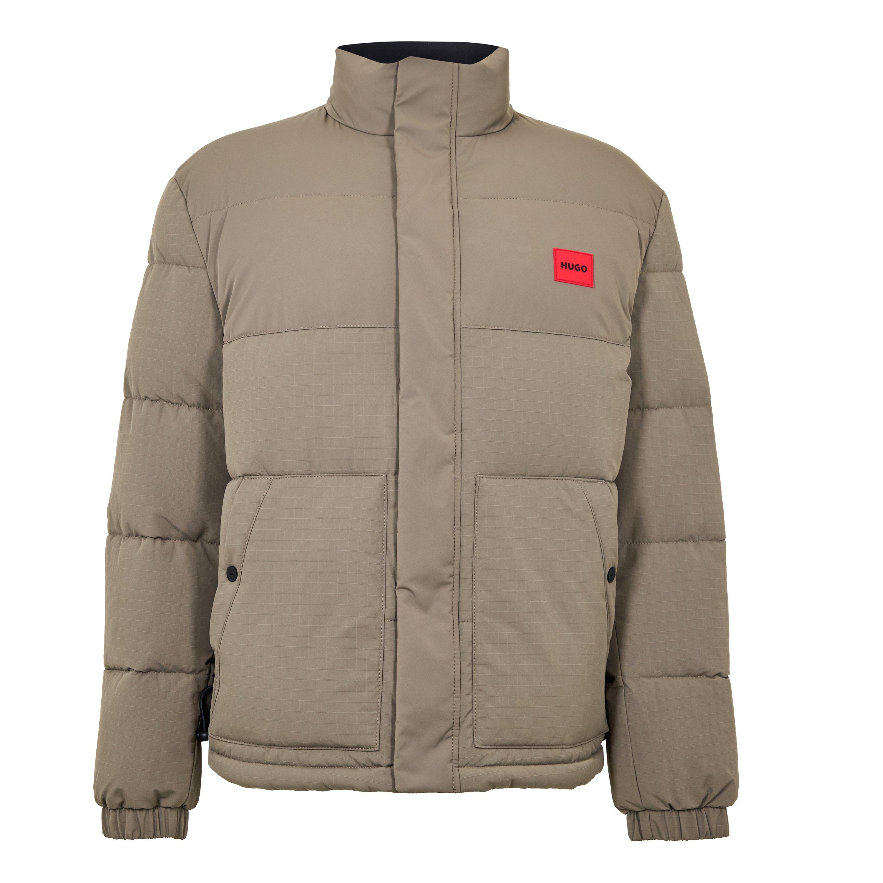 Medium Grey - Hugo - Men's Red Short Puffer Jacket - 1