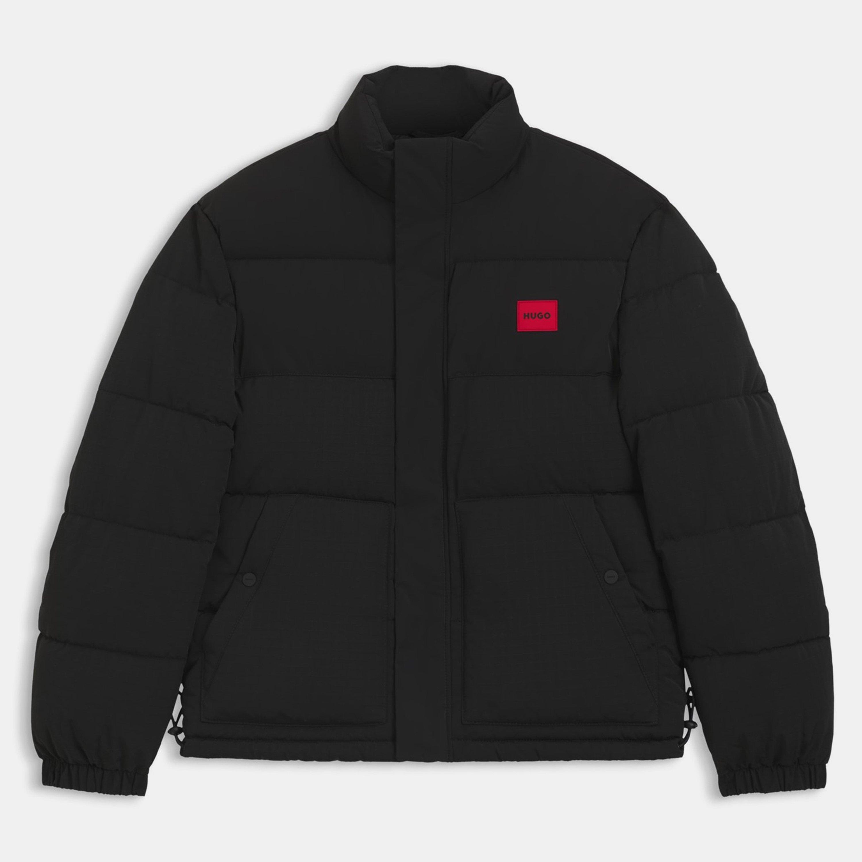 Black 001 - Hugo - Men's Red Short Puffer Jacket - 1