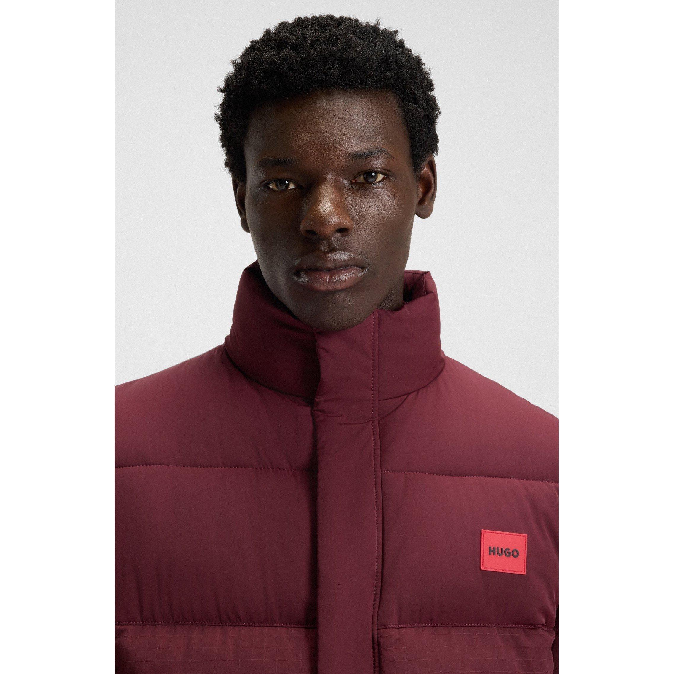 Dark Red - Hugo - Men's  Red Short Puffer Jacket - 5