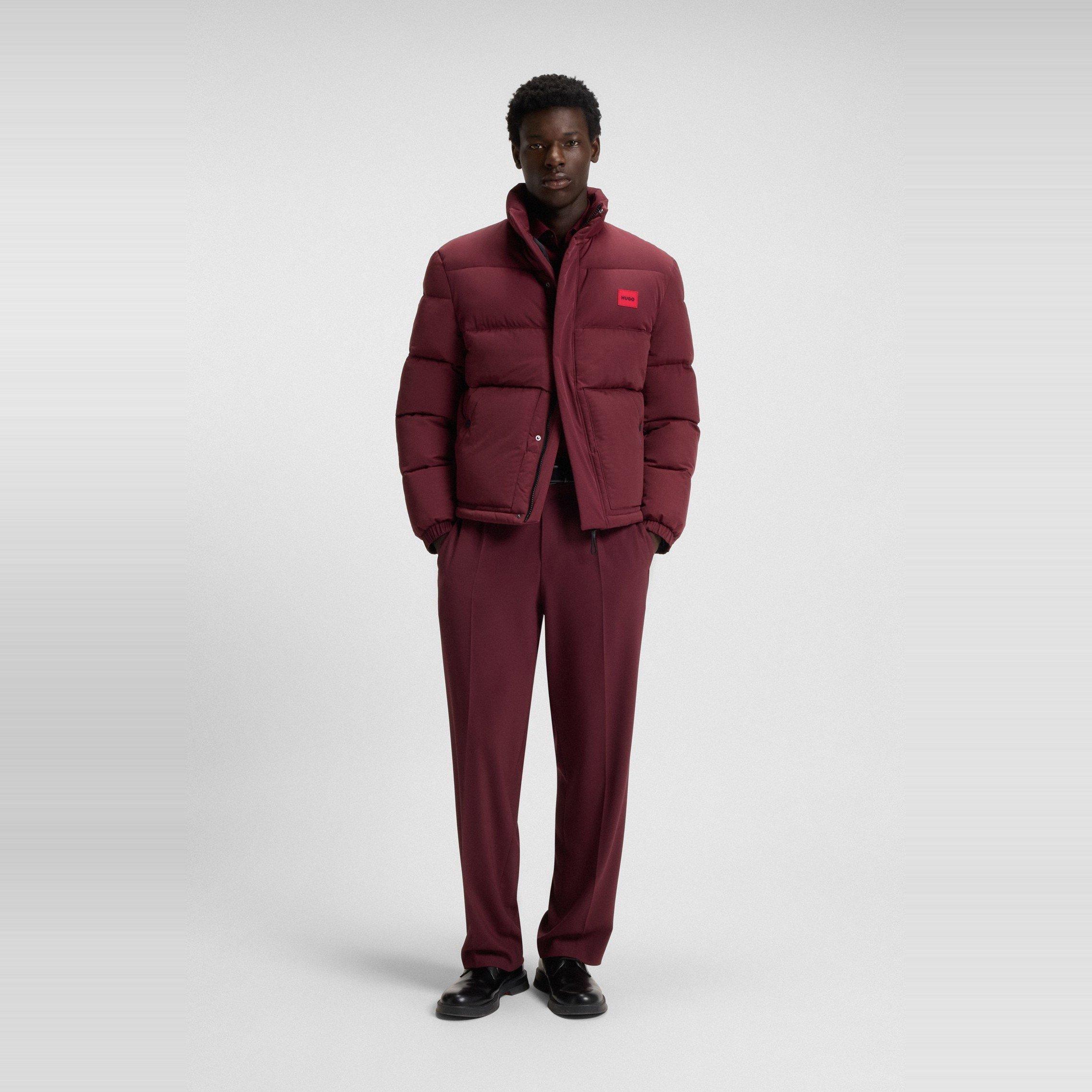 Dark Red - Hugo - Men's  Red Short Puffer Jacket - 6