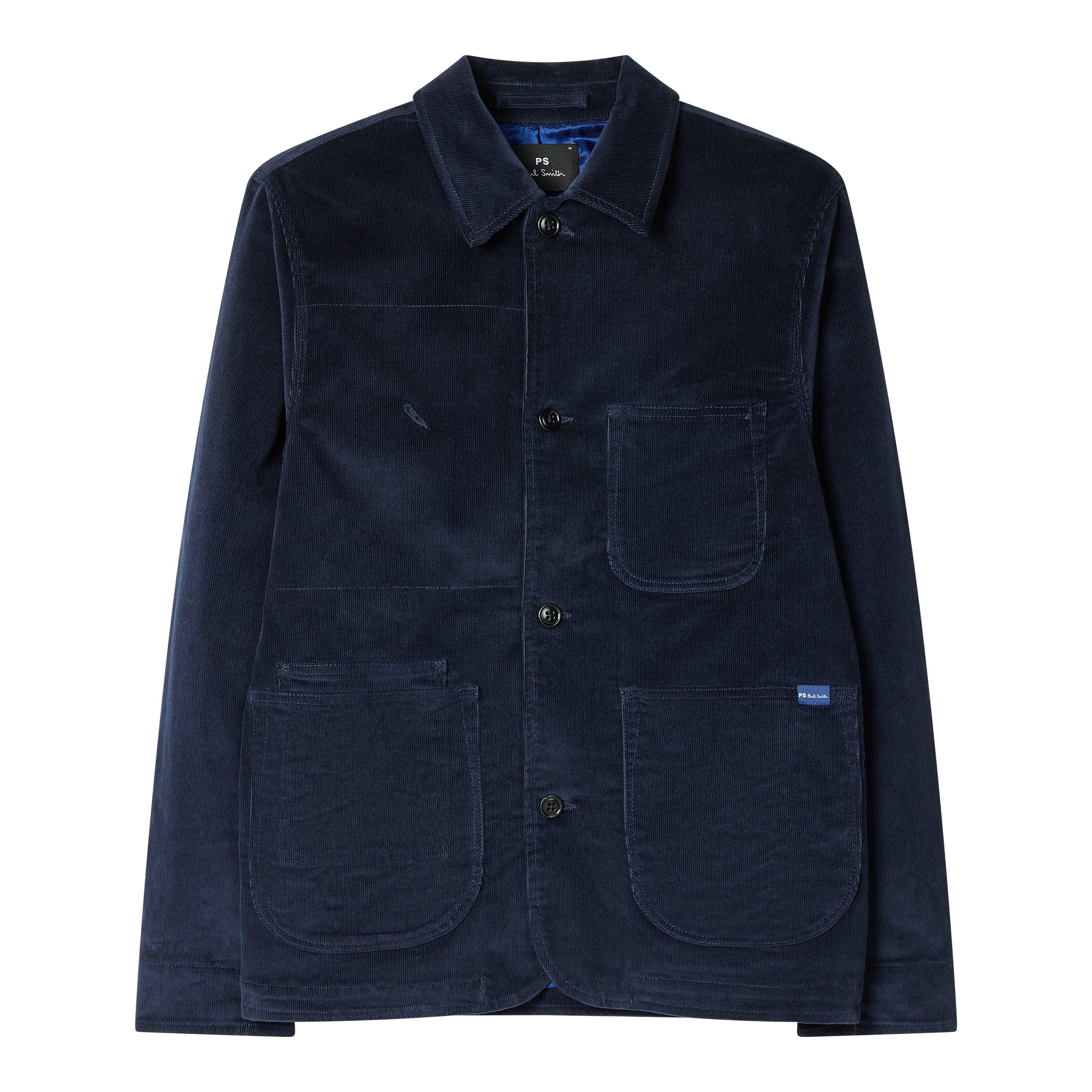 Ps Paul Smith Men's Cord Pocket Overshirt - Blue 49 - M