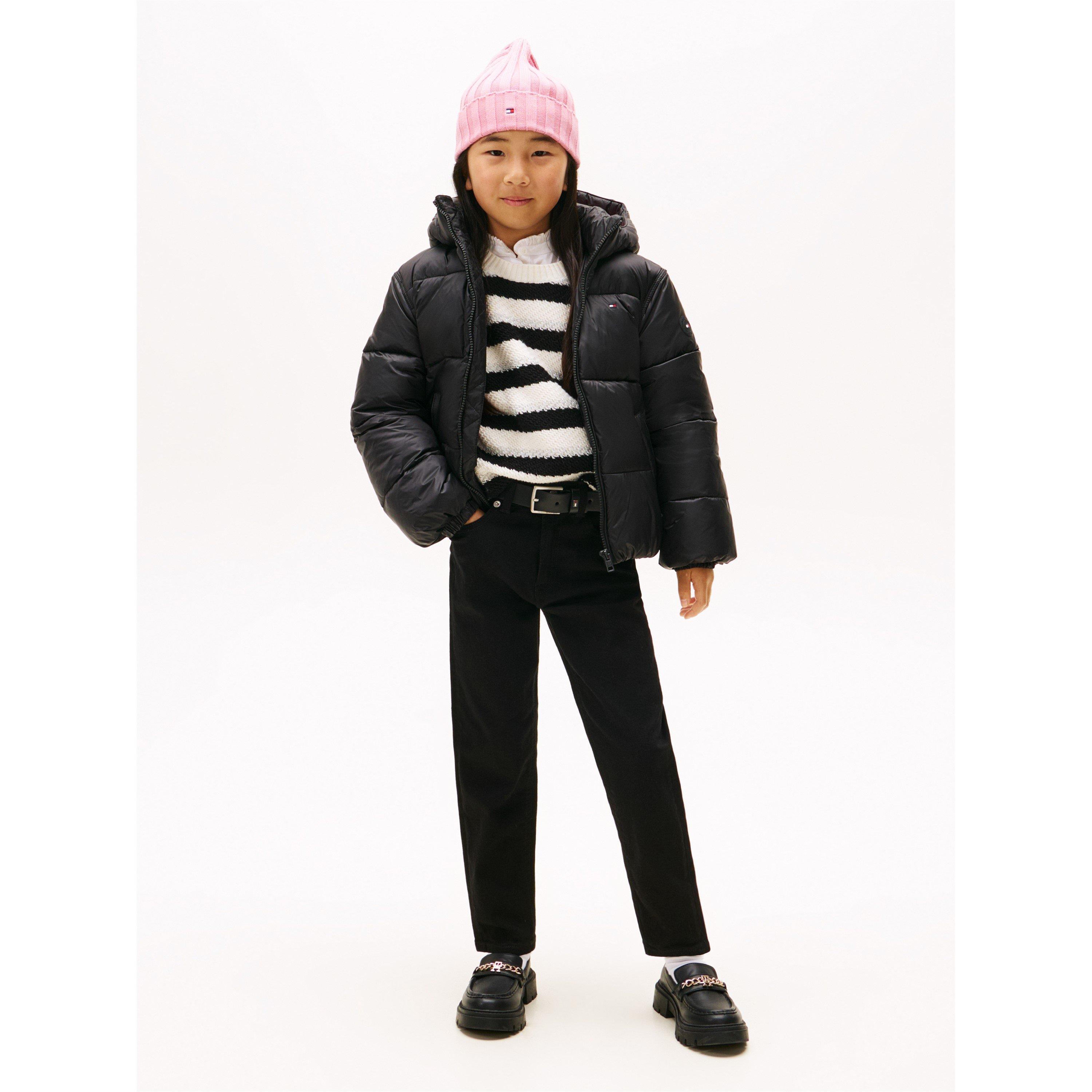 BDS Nero - Tommy Hilfiger - Kids' Shiny Water-Resistant Insulated Short Puffer Jacket - 3