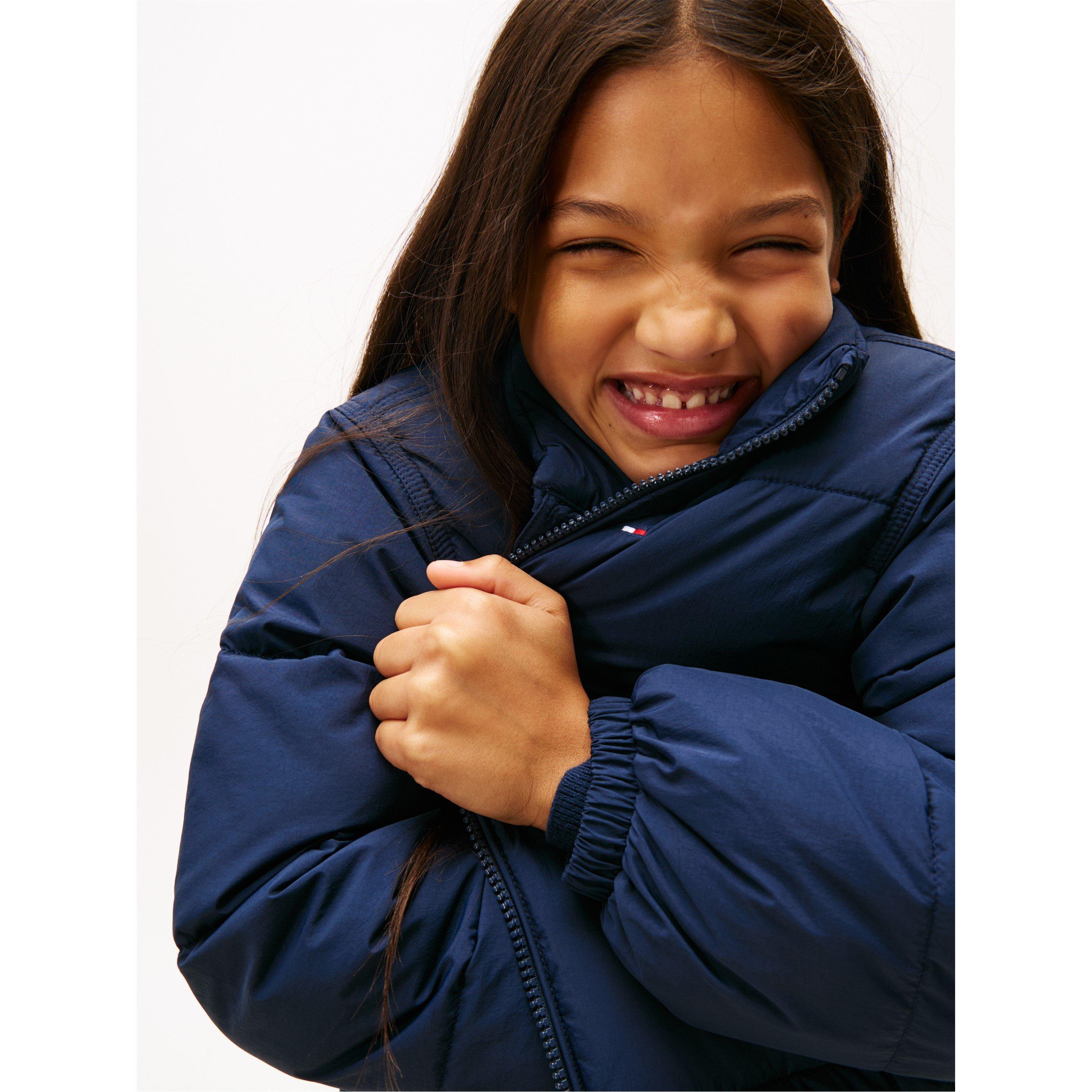 Azul Noche C1G - Tommy Hilfiger - Unisex Kids' Flag Short Puffer Jacket - 2