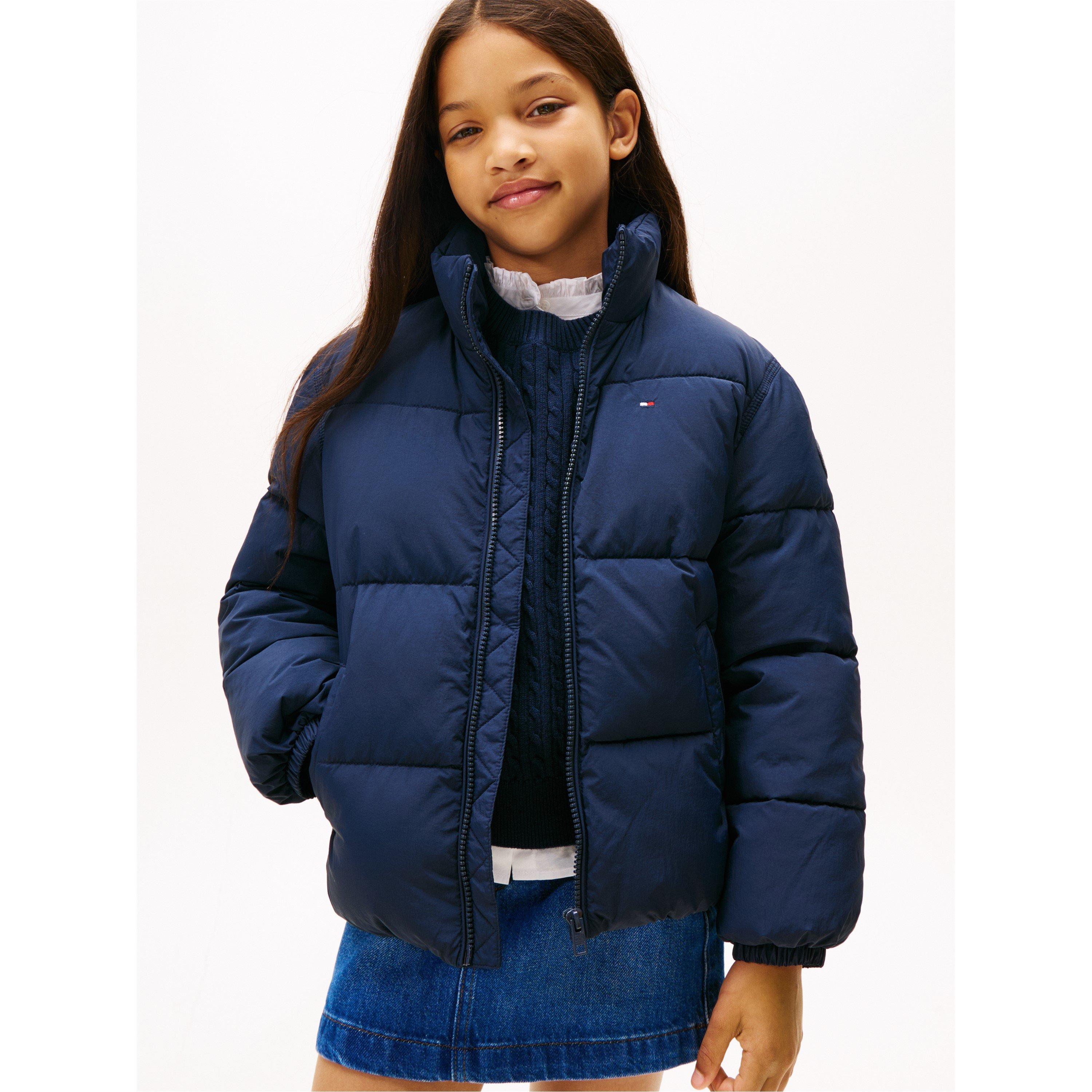 Azul Noche C1G - Tommy Hilfiger - Unisex Kids' Flag Short Puffer Jacket - 3