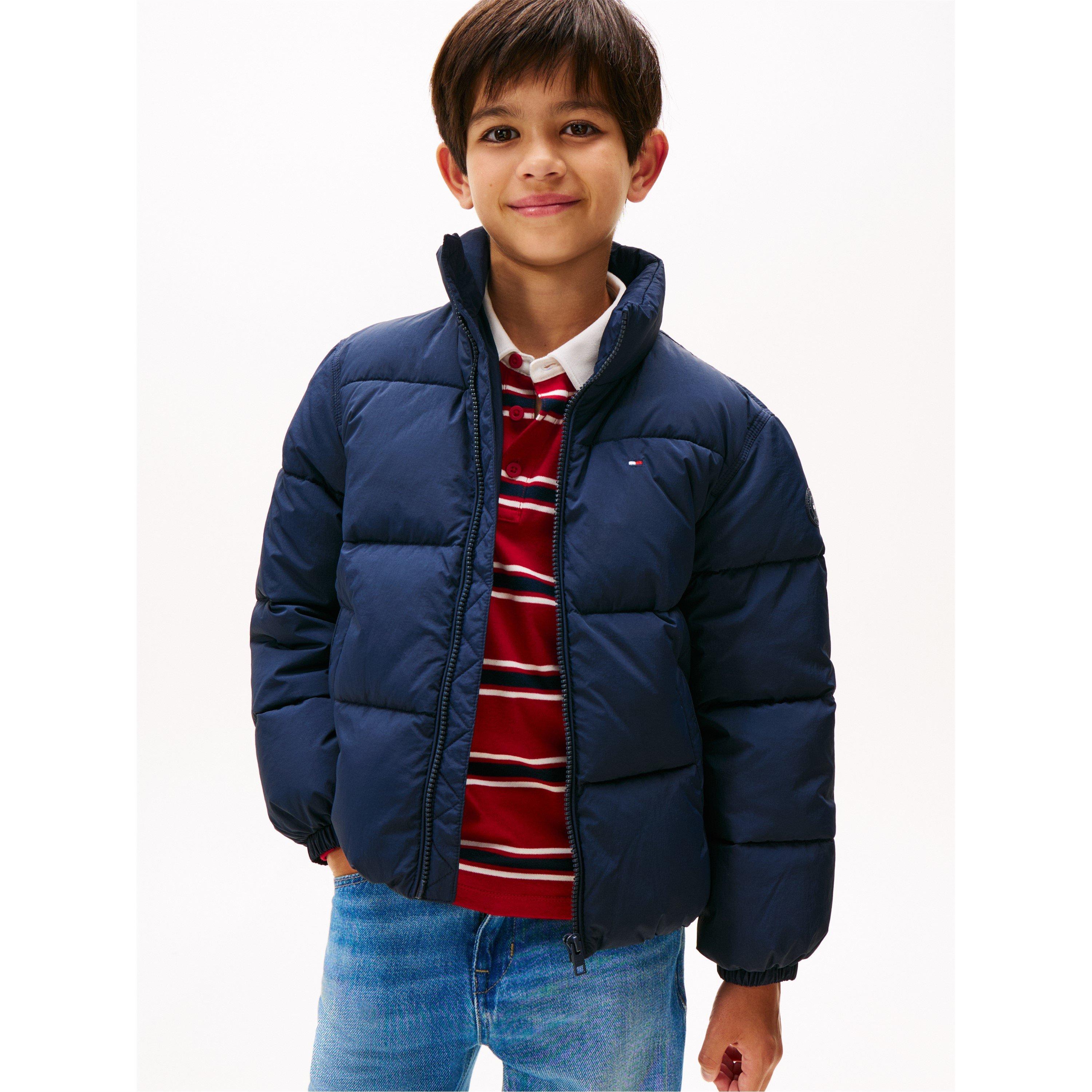 Azul Noche C1G - Tommy Hilfiger - Unisex Kids' Flag Short Puffer Jacket - 4