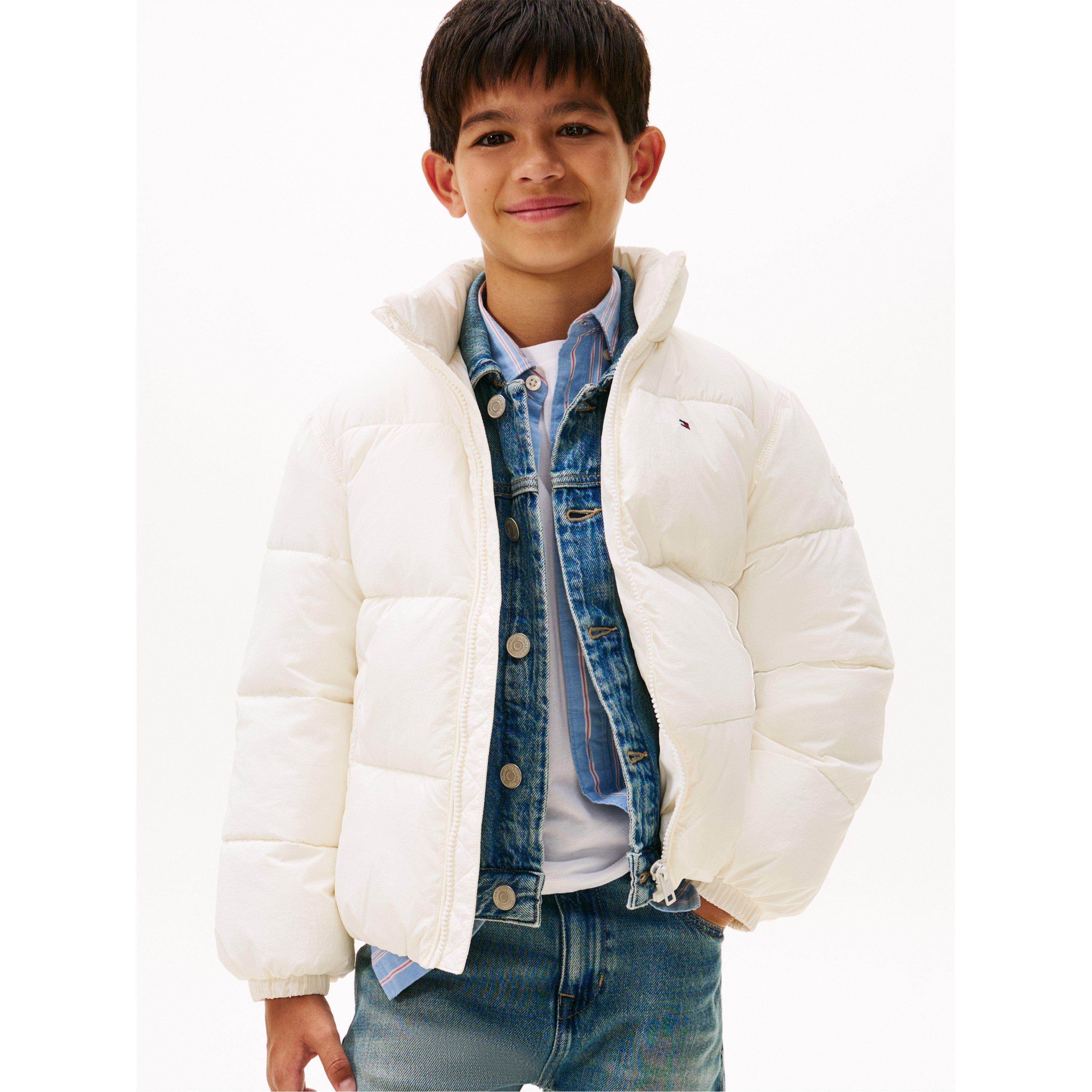 Ivory YA8 - Tommy Hilfiger - Unisex Kids' Flag Shorts Puffer Jacket - 4